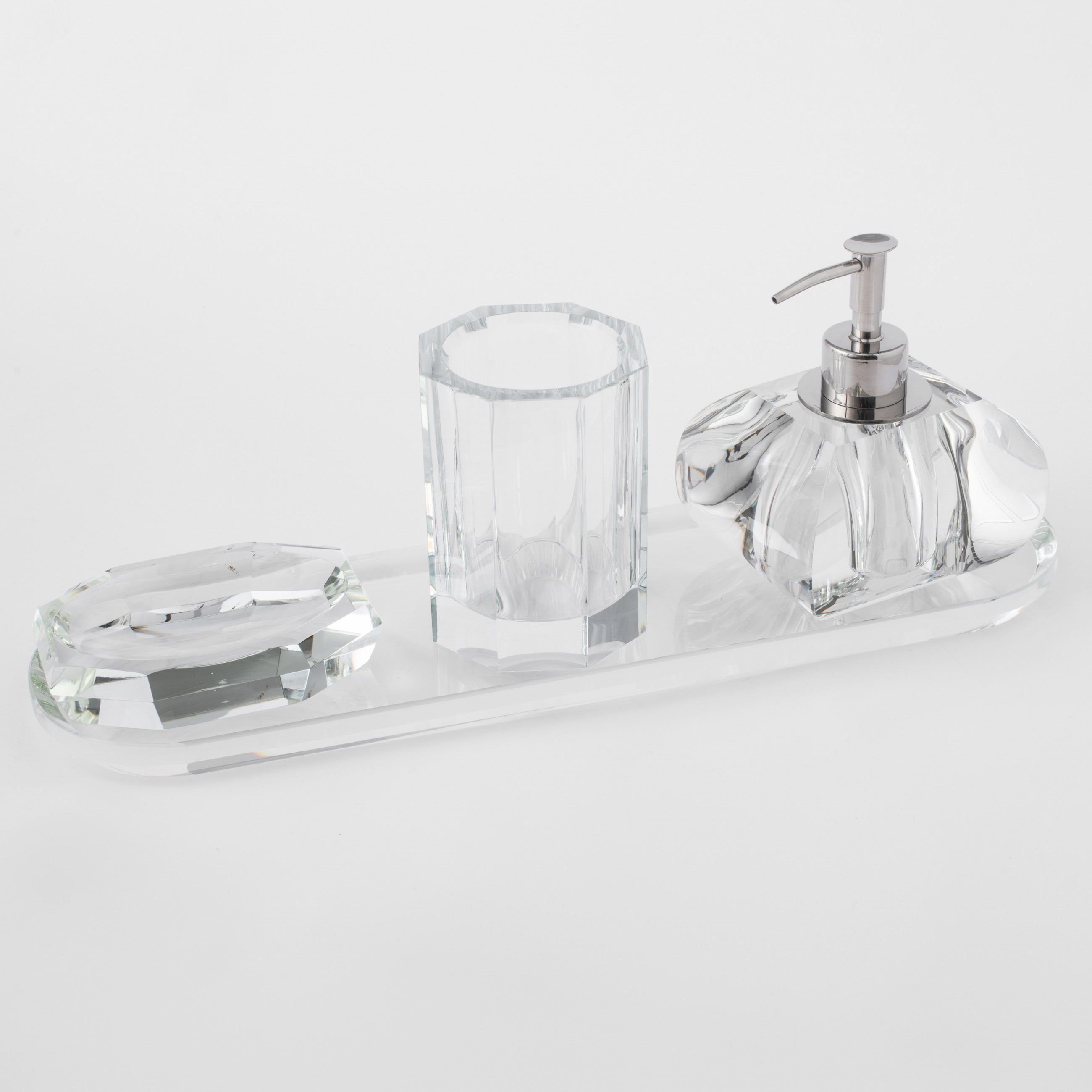 Поднос для ванной, 40х11 см, стекло, Lux crystal изображение № 7