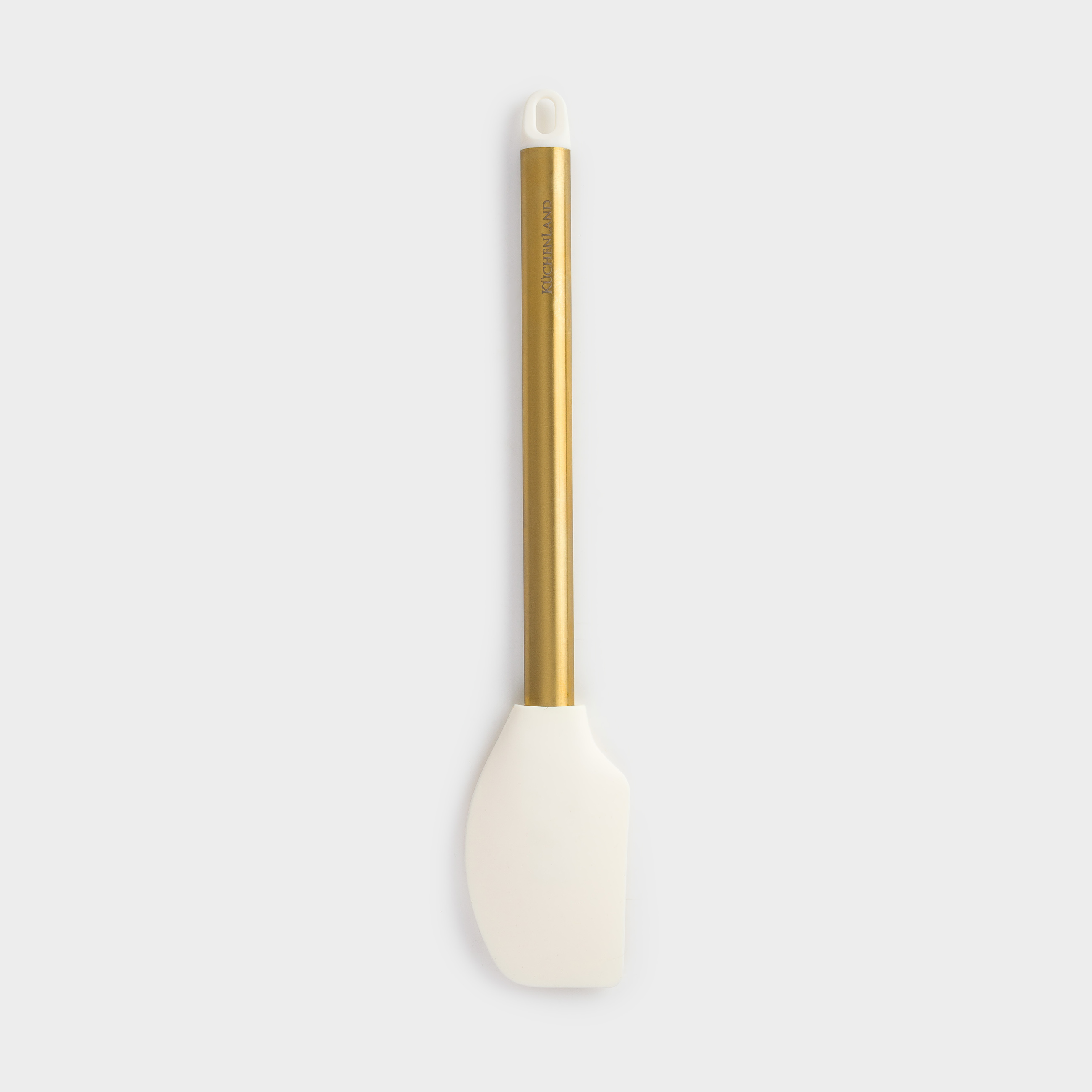 Лопатка-шпатель, 28 см, силикон/сталь, молочная, Bello gold, image-0