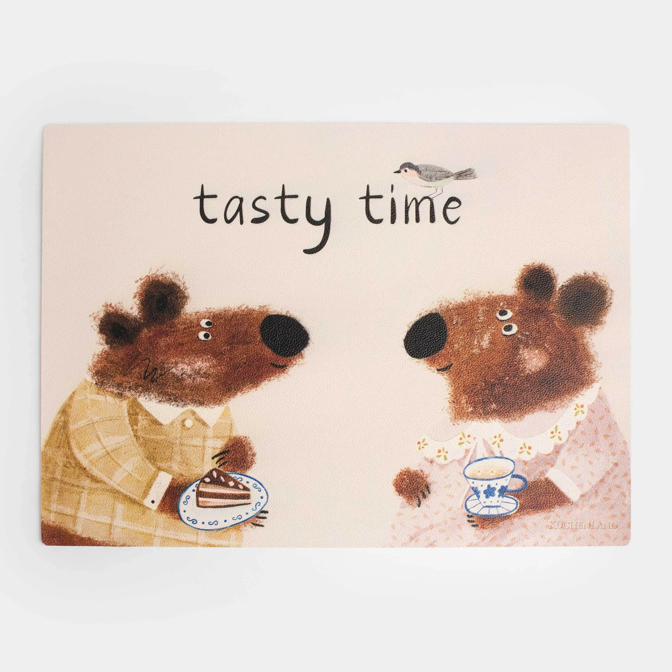 Салфетка под приборы, 33х46 см, ПВХ, прямоугольная, бежевая, Tasty time, Rock print