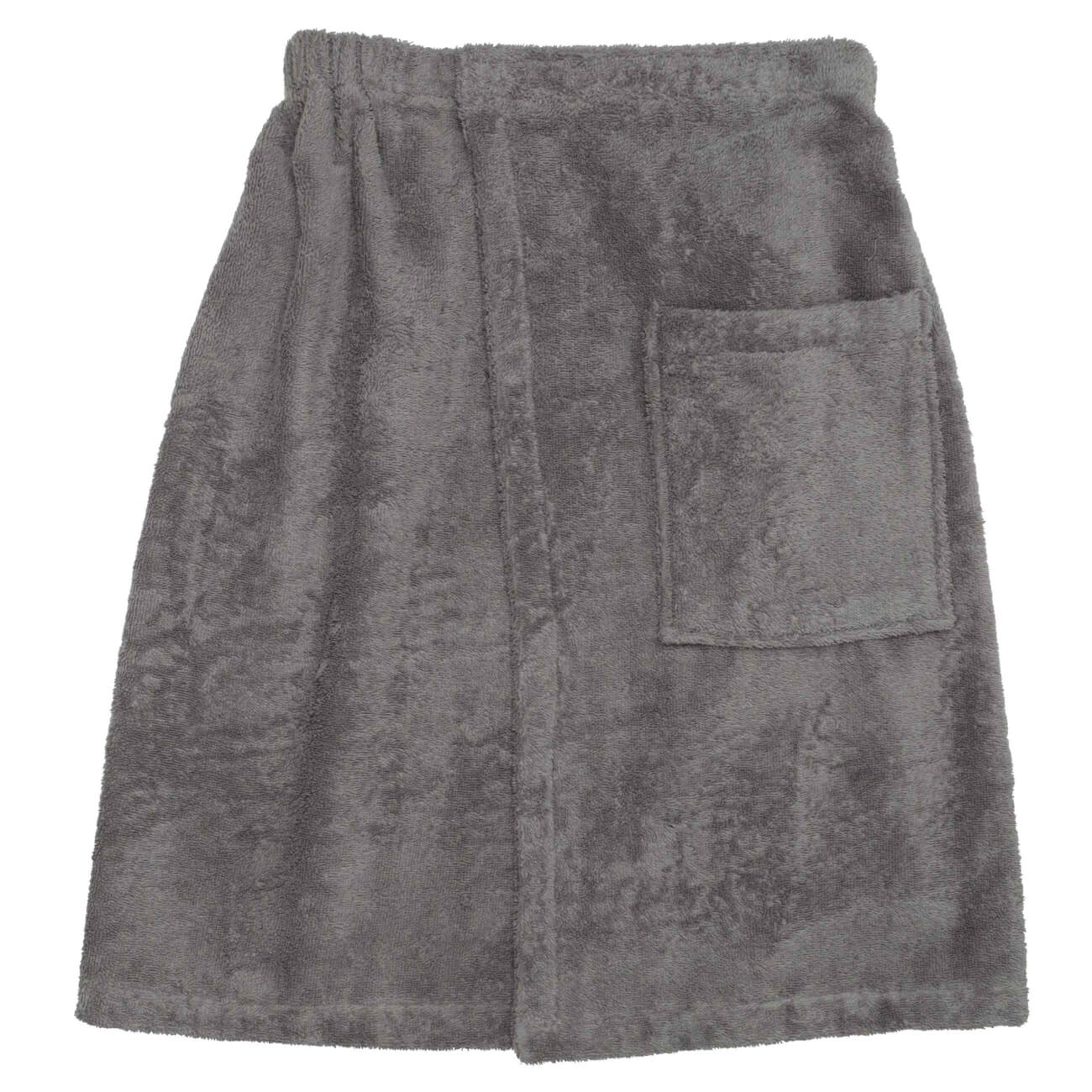 Полотенце-килт мужское, 70х160 см, на липучке, хлопок, темно-серое, Spa towel