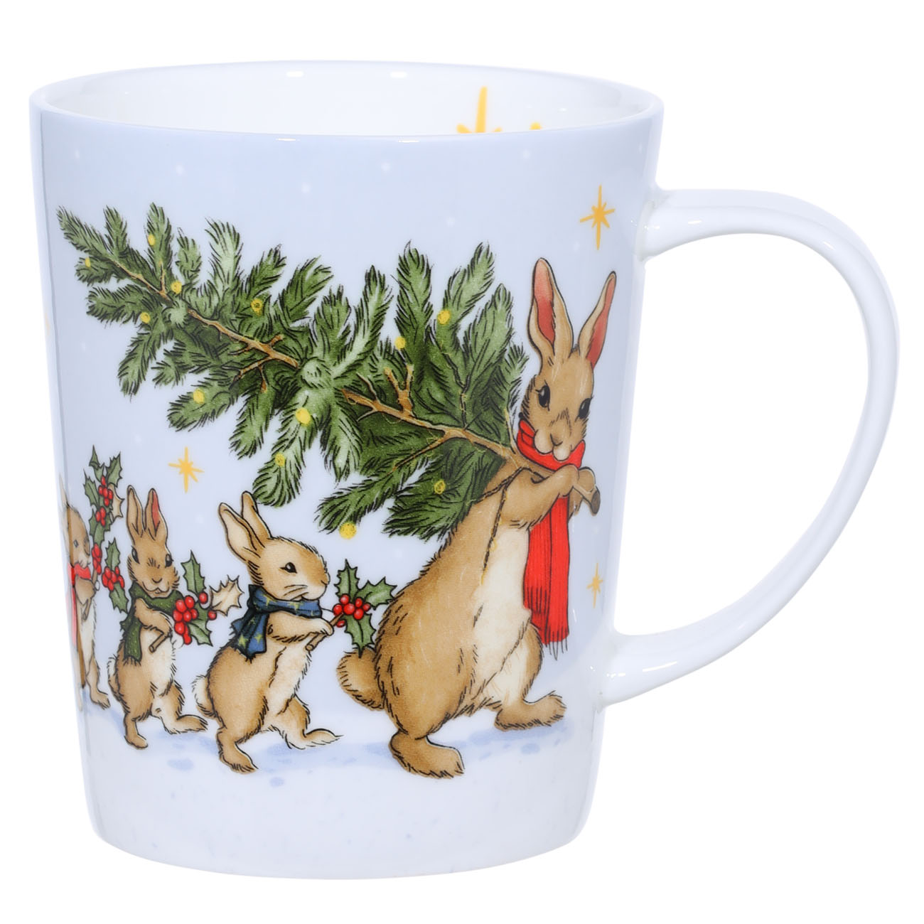 

Кружка, 350 мл, фарфор F, Кролики c елкой, Rabbit