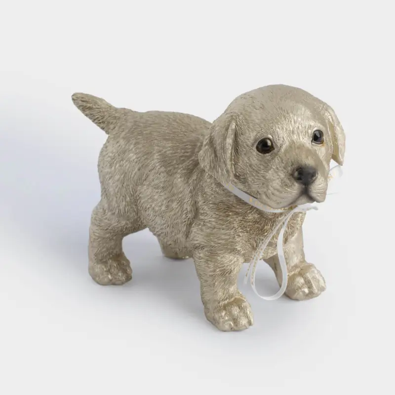 Статуэтка, 15х11 см, полирезин, золотистая, Лабрадор, Dog