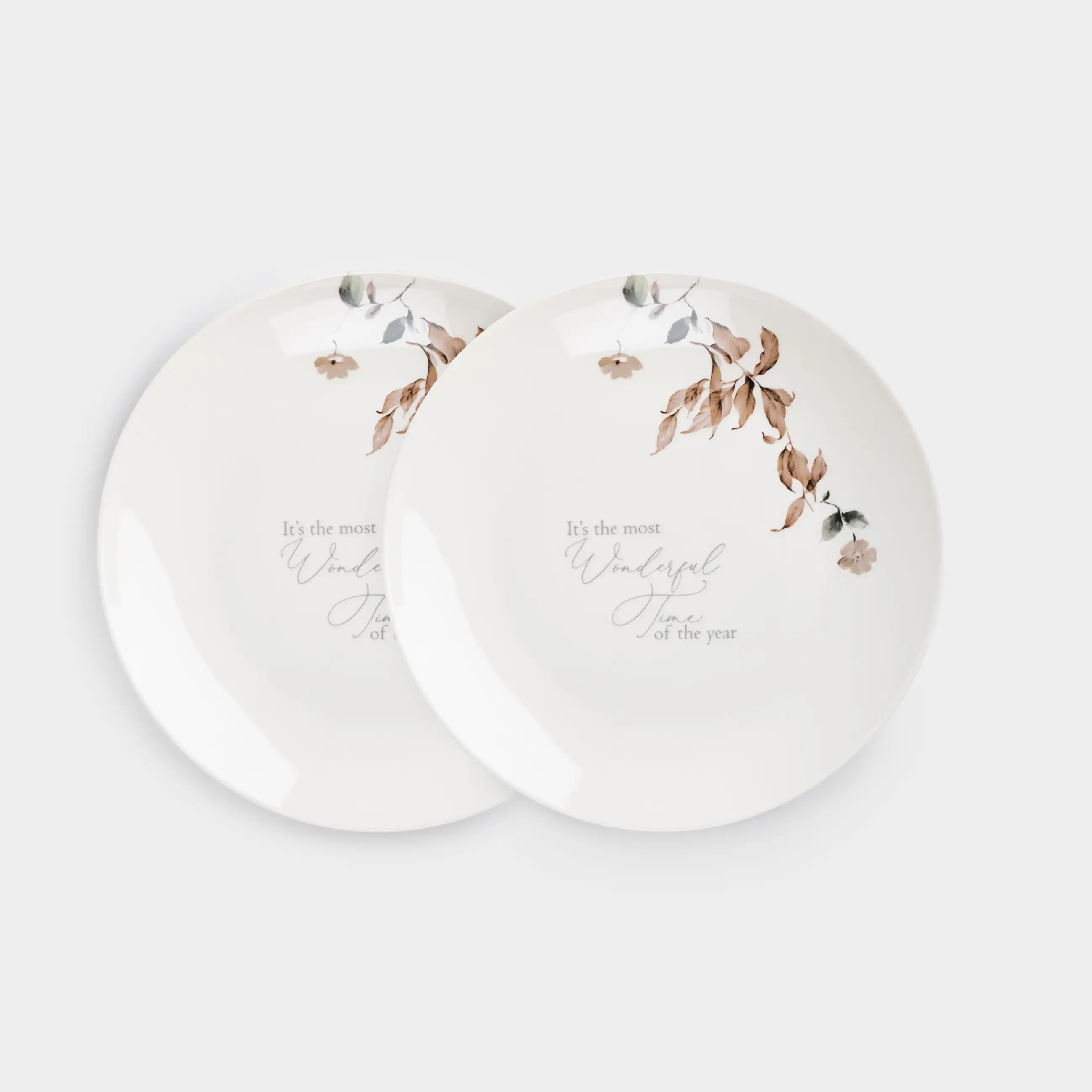 Тарелка закусочная, 20 см, 2 шт, фарфор N, Осенние цветы, Refined floral