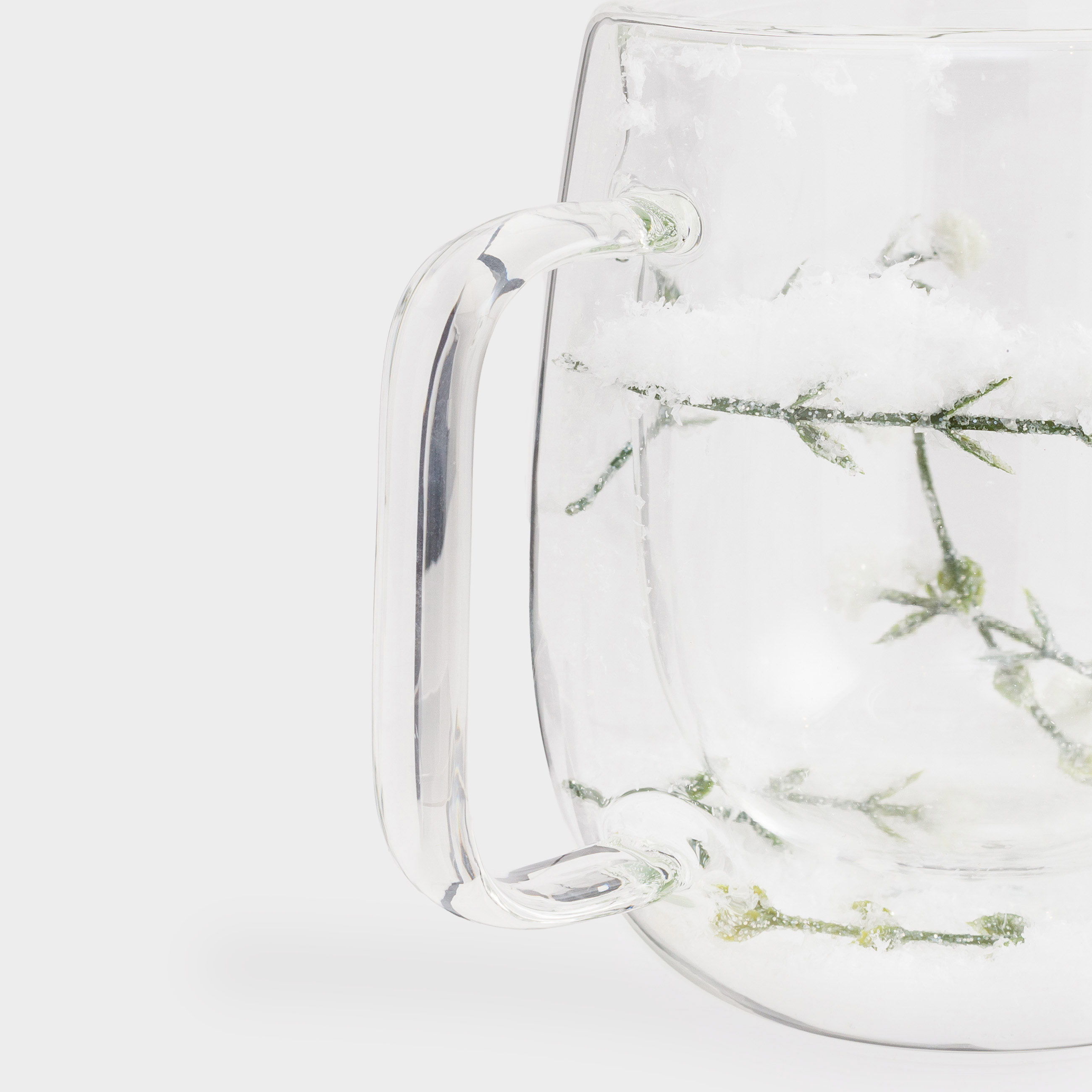 Кружка, 420 мл, 2 шт, стекло Б, с заснеженными ветками внутри, Air decor, image-3