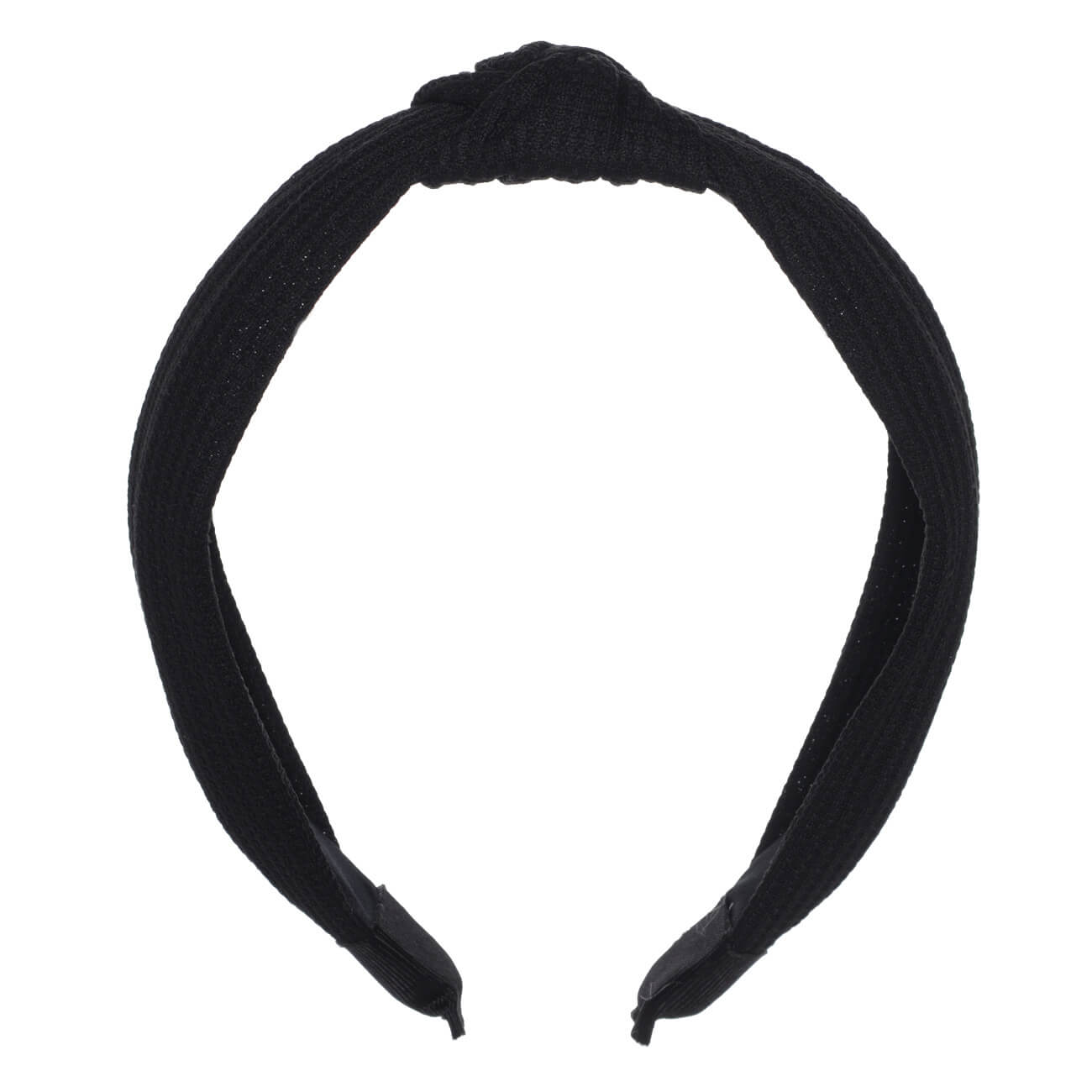 Ободок для волос, 13х15 см, полиэстер/пластик, черный, Basic изображение № 1