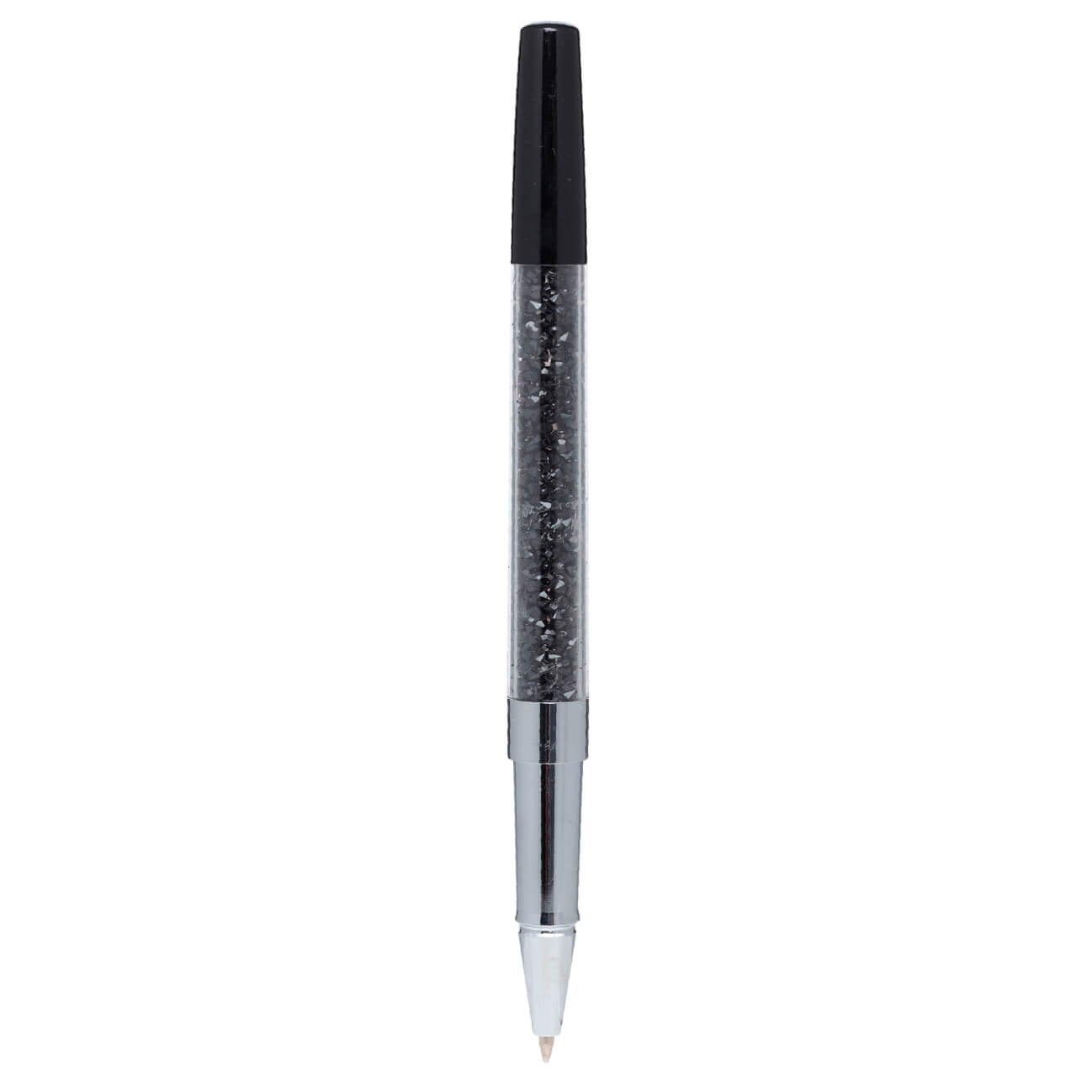 Ручка гелевая, 15 см, сталь, черная, Кристаллы, Draw cristal изображение № 1