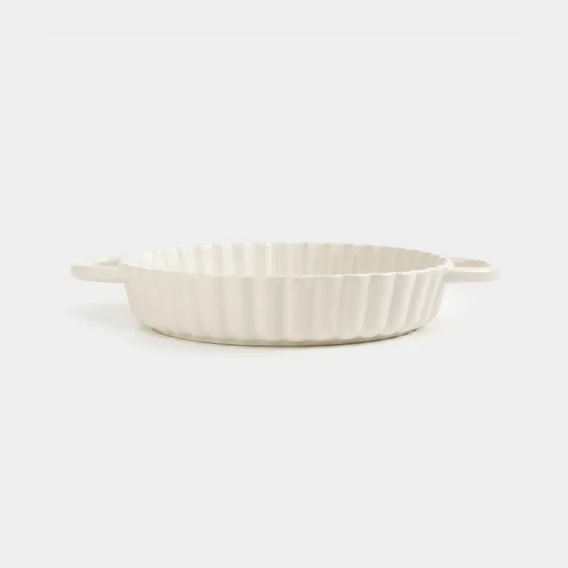 Форма для запекания, 22 см, керамика, круглая, молочная, Cakes ivory