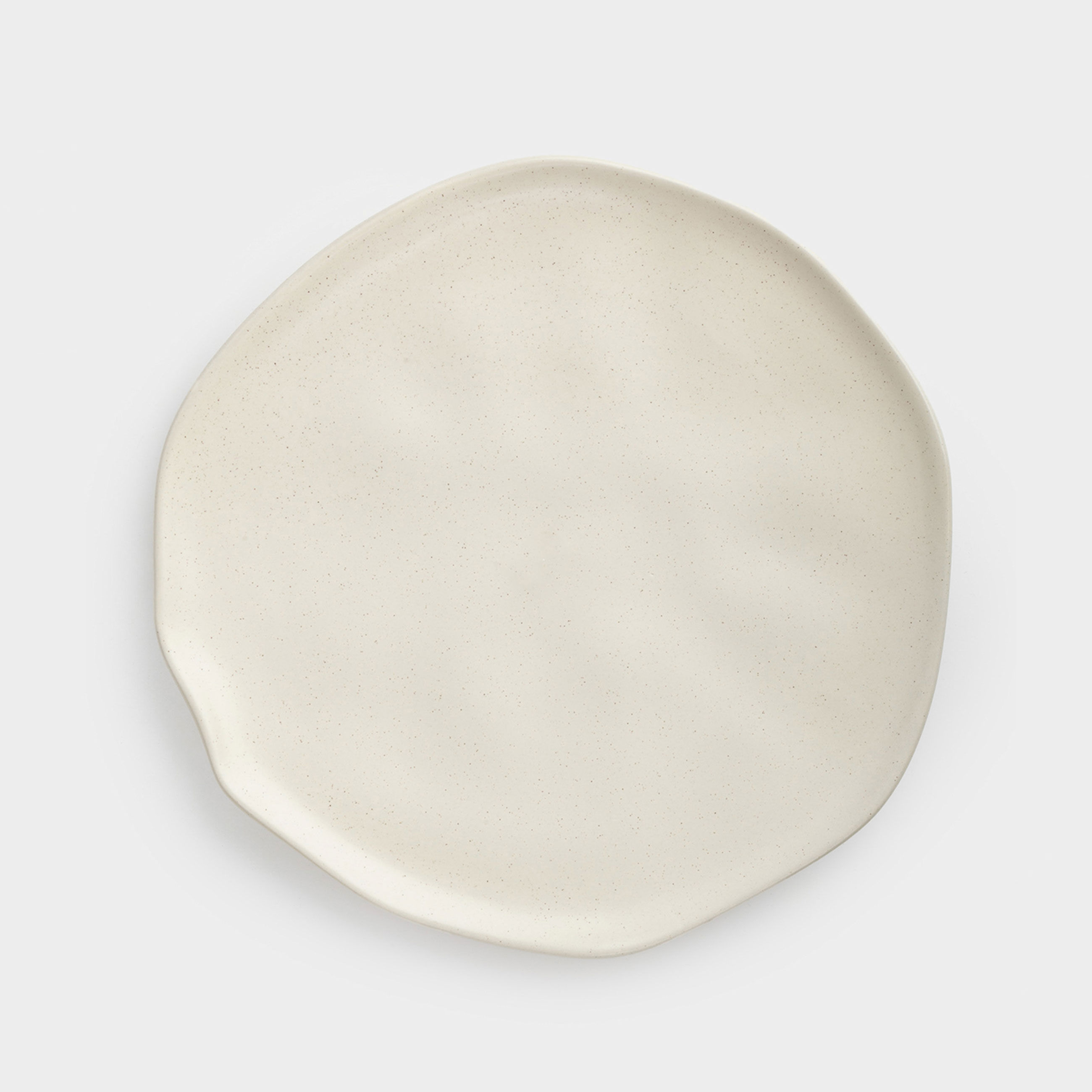 Тарелка обеденная, 27 см, Мятый эффект, Crumple creme