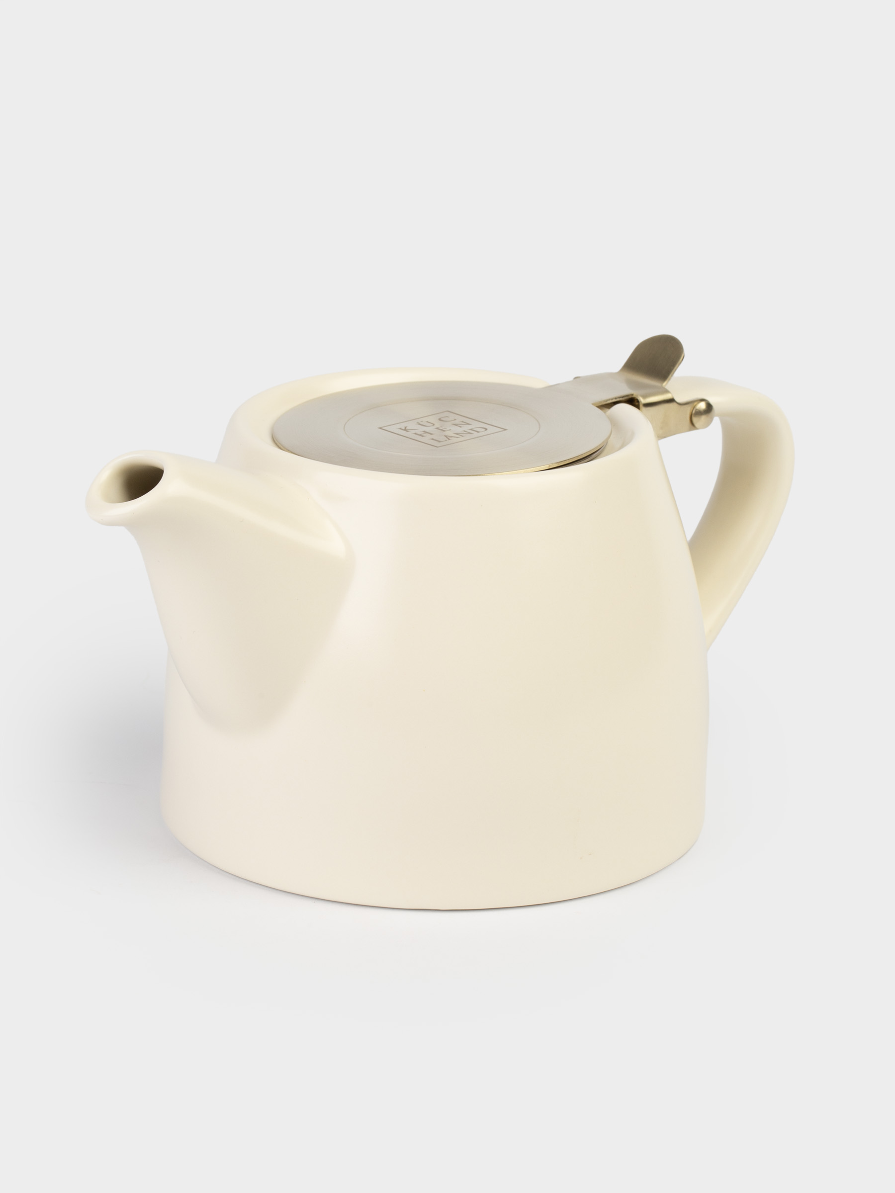 Чайник заварочный, 500 мл, керамика/сталь, молочно-золотистый, Kettle ceramo, image-3
