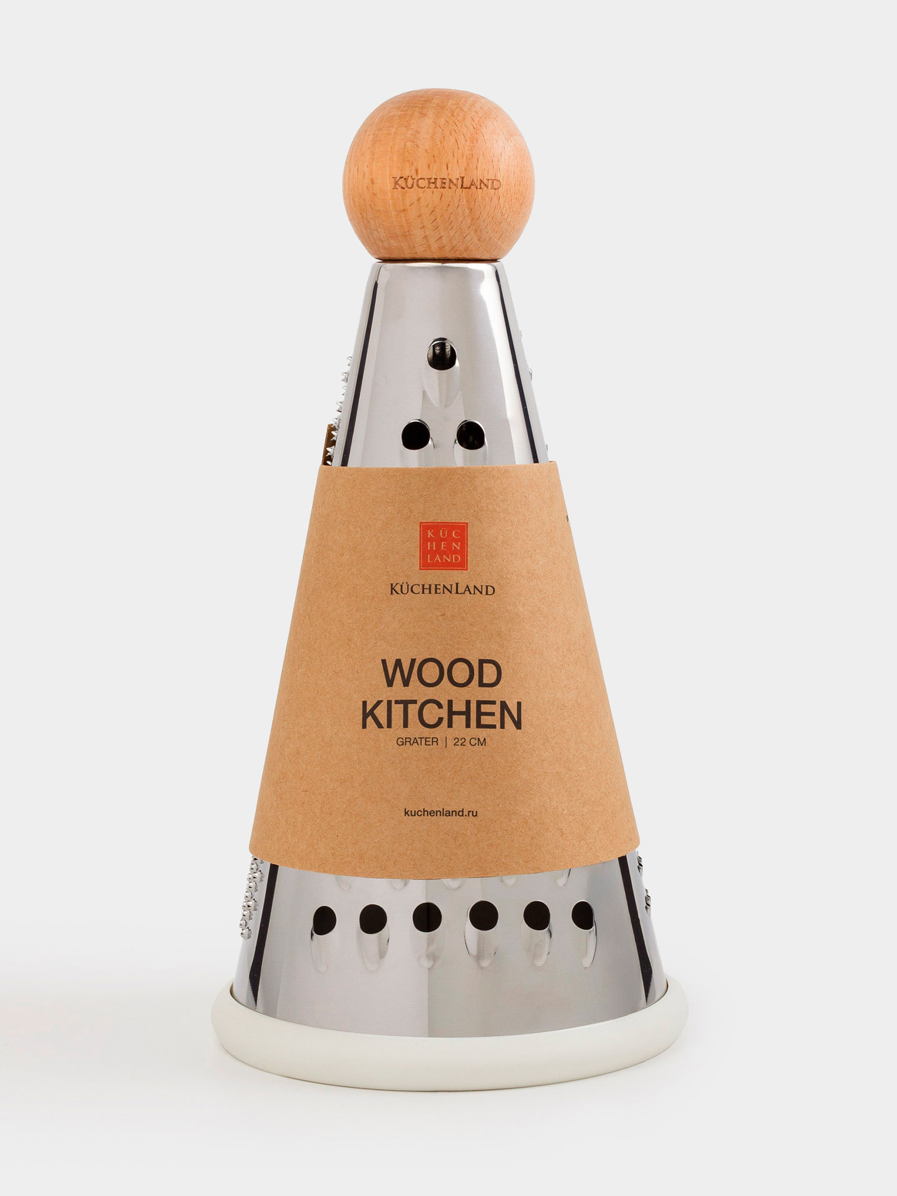 Терка, 20 см, сталь/дерево, круглая, бежевая, Wood kitchen, image-5