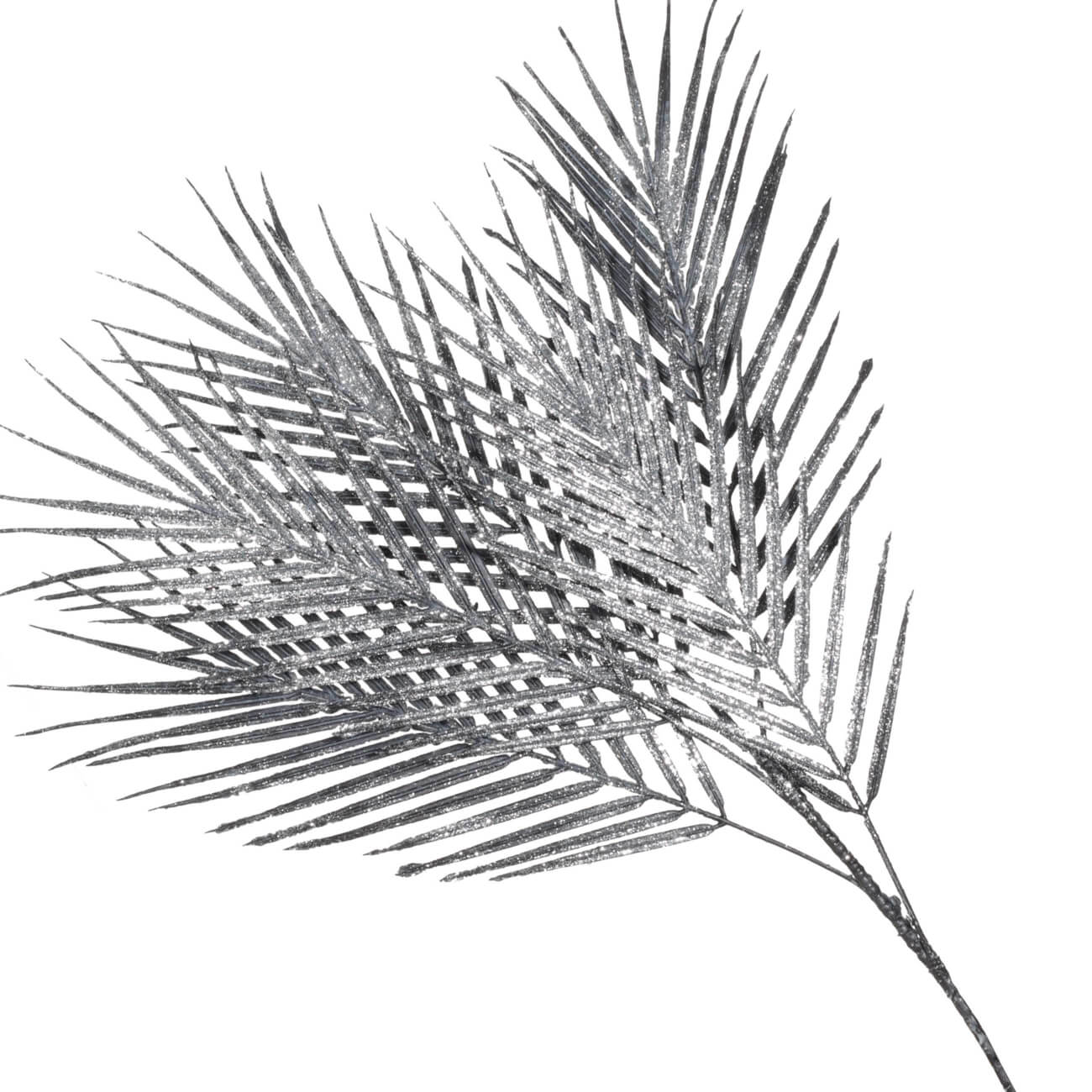 

Ветка декоративная, 74 см, пластик/металл, серая, Пальмовый лист, Palm decor