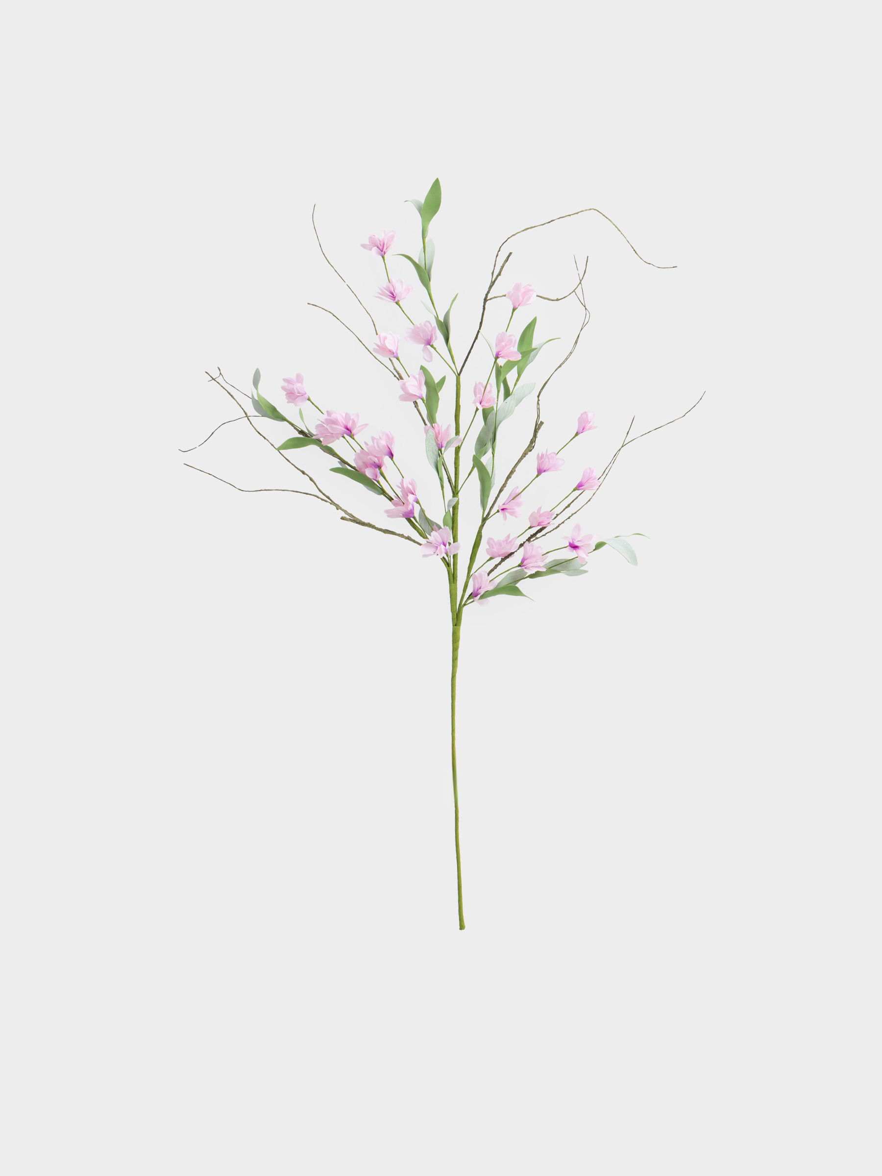 Ветка декоративная, 80 см, Розовые цветы, Flower garden