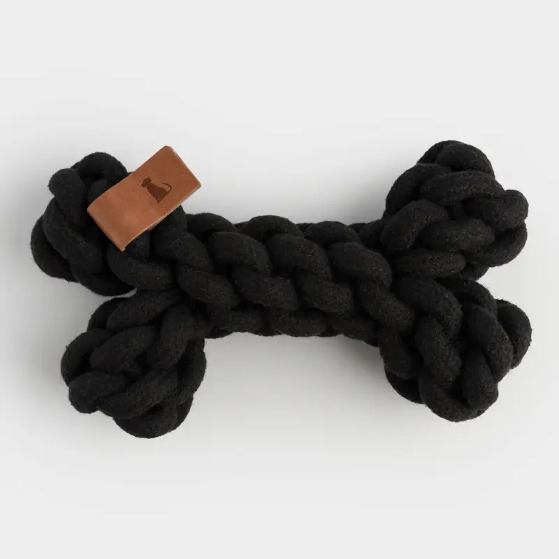 Игрушка для собак, 18 см, хлопок, черная, Кость, Big pet ,image-0