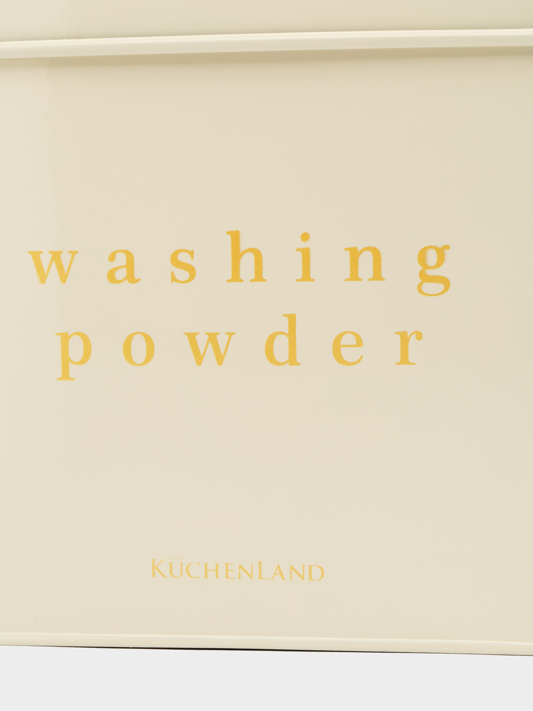 Контейнер для стирального порошка, 4 л, с мерной ложкой, металл, белый, Compact gold, image-3