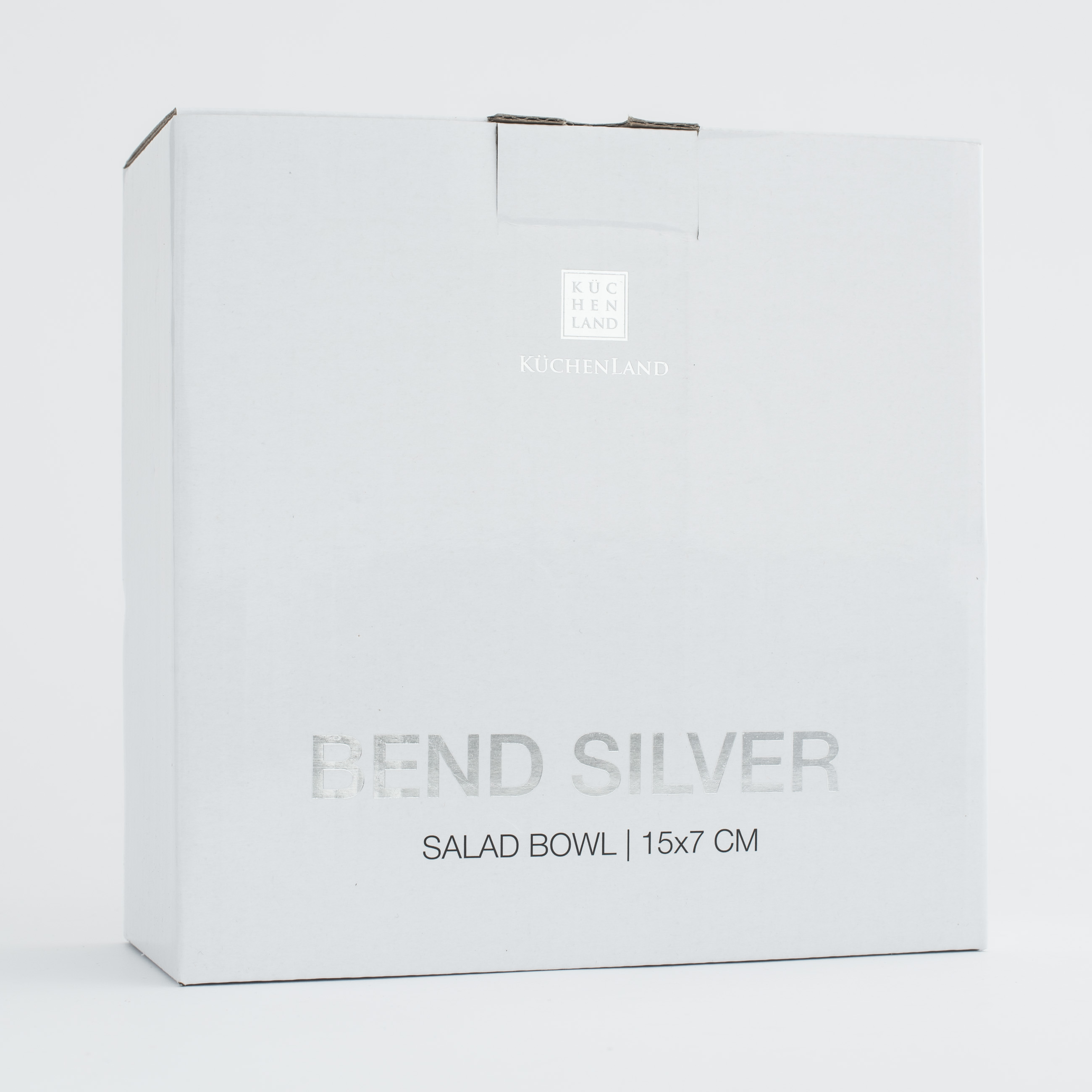 Салатник, 15x7 см, 600 мл, фарфор F, белый, Bend silver изображение № 6