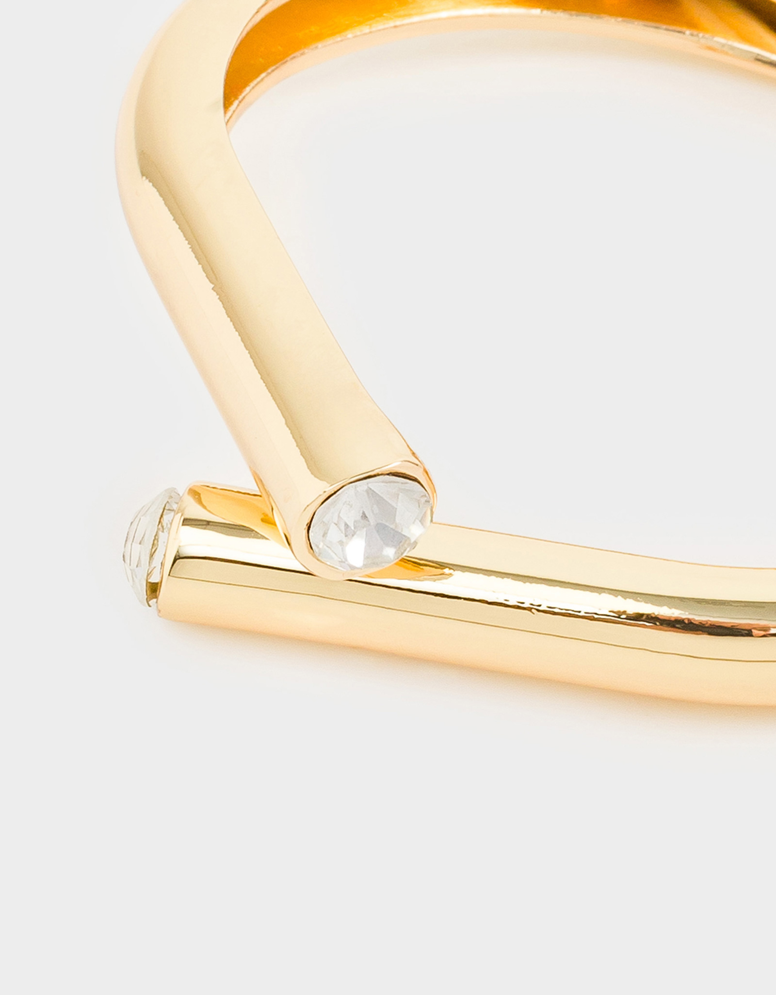 Браслет-кафф, 18 см, металл/стразы, золотистый, Узел, Jewelry knot, image-1