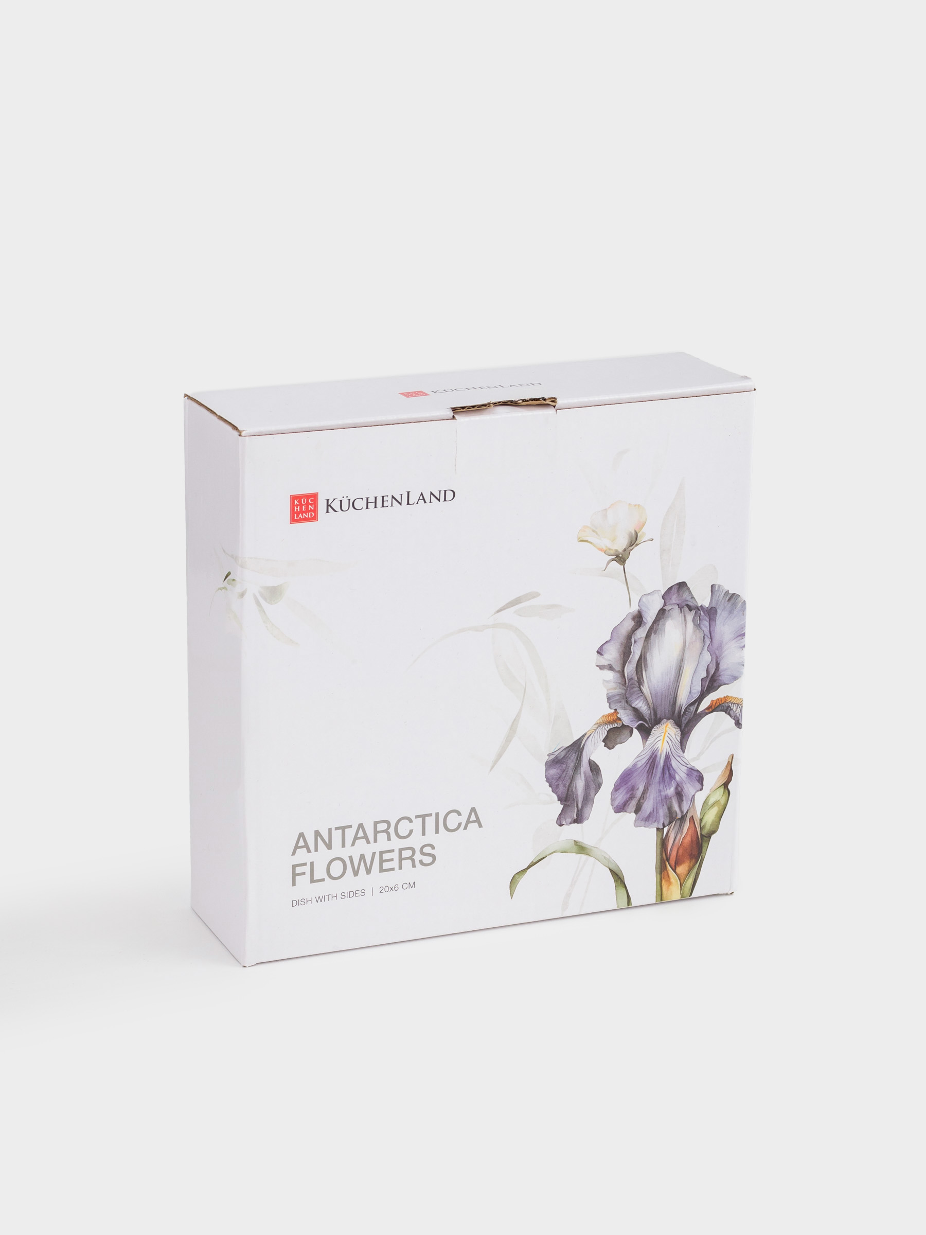 Блюдо, 20х6 см, с бортами, фарфор F, с серебристым кантом, Ирис, Antarctica Flowers, image-4
