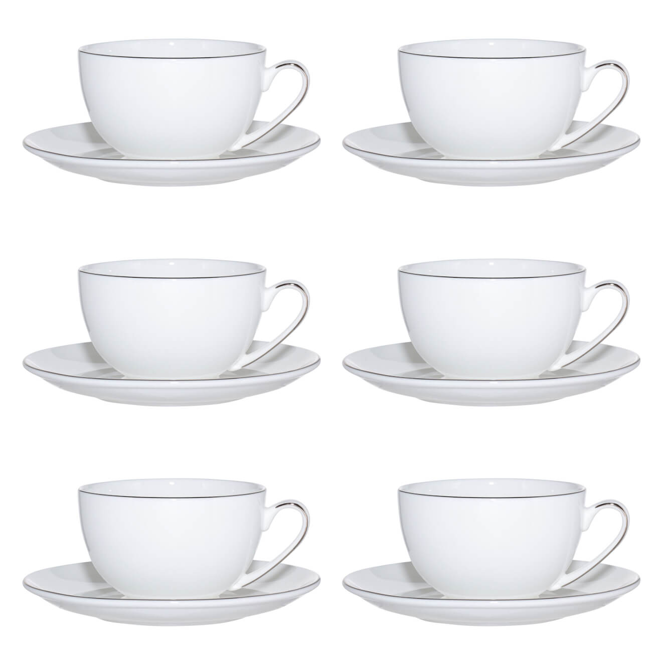 Пара чайная, 6 перс, 12 пр, 250 мл, фарфор F, Antarctica пара кофейная 2 перс 4 пр 90 мл фарфор f antarctica