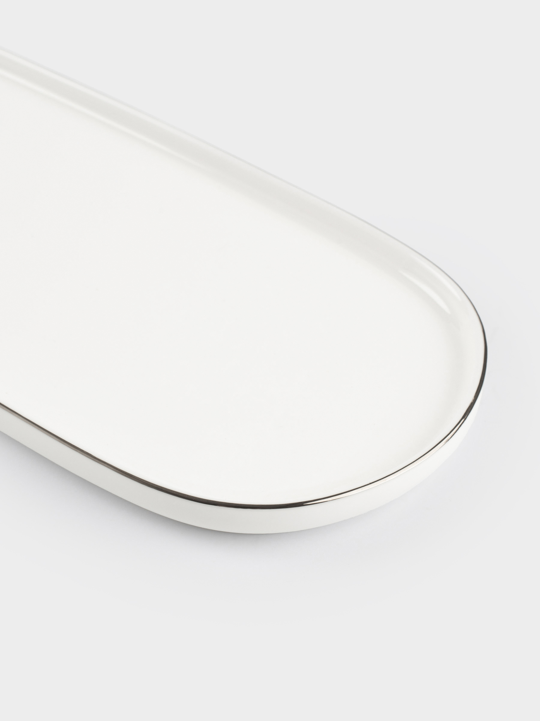 Блюдо, 25х11 см, фарфор F, овальное, белое, Ideal silver, image-1