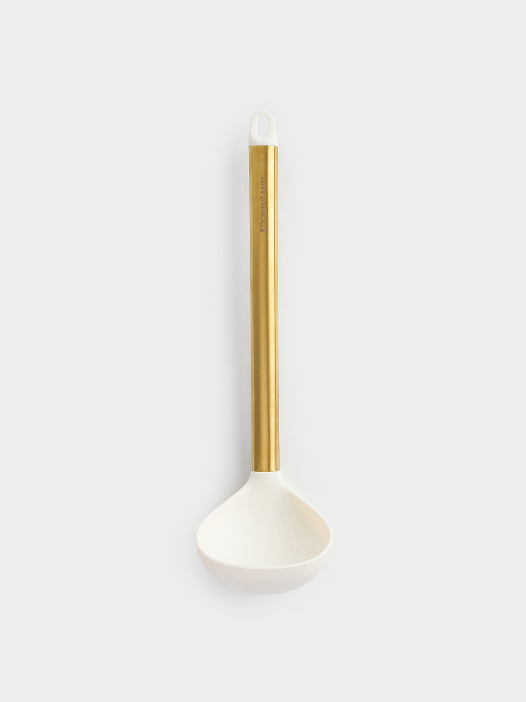 Половник, 31 см, силикон/сталь, молочный, Bello gold, image-0