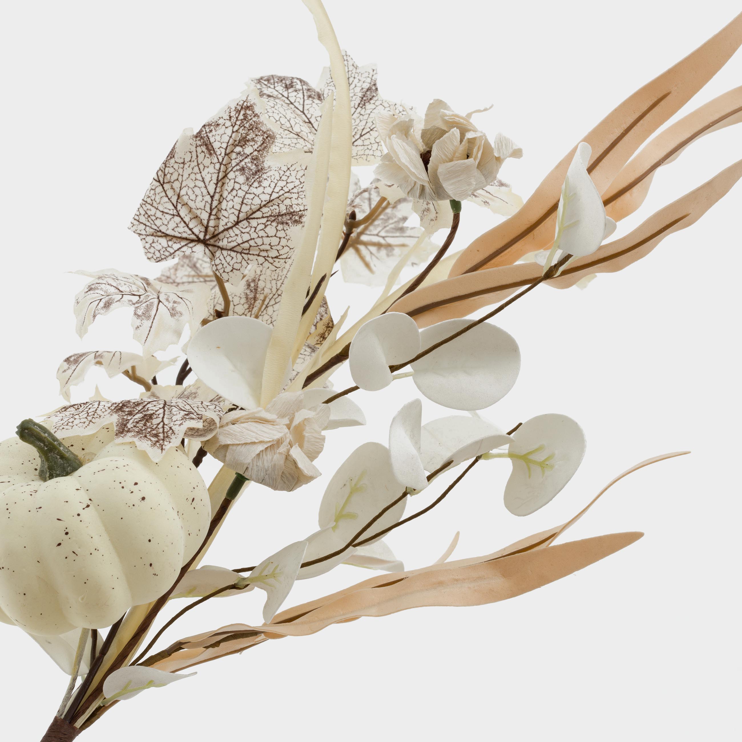 Ветка декоративная, 50 см, пенопласт/полиэстер, Белый букет, Golden glow decor, image-1