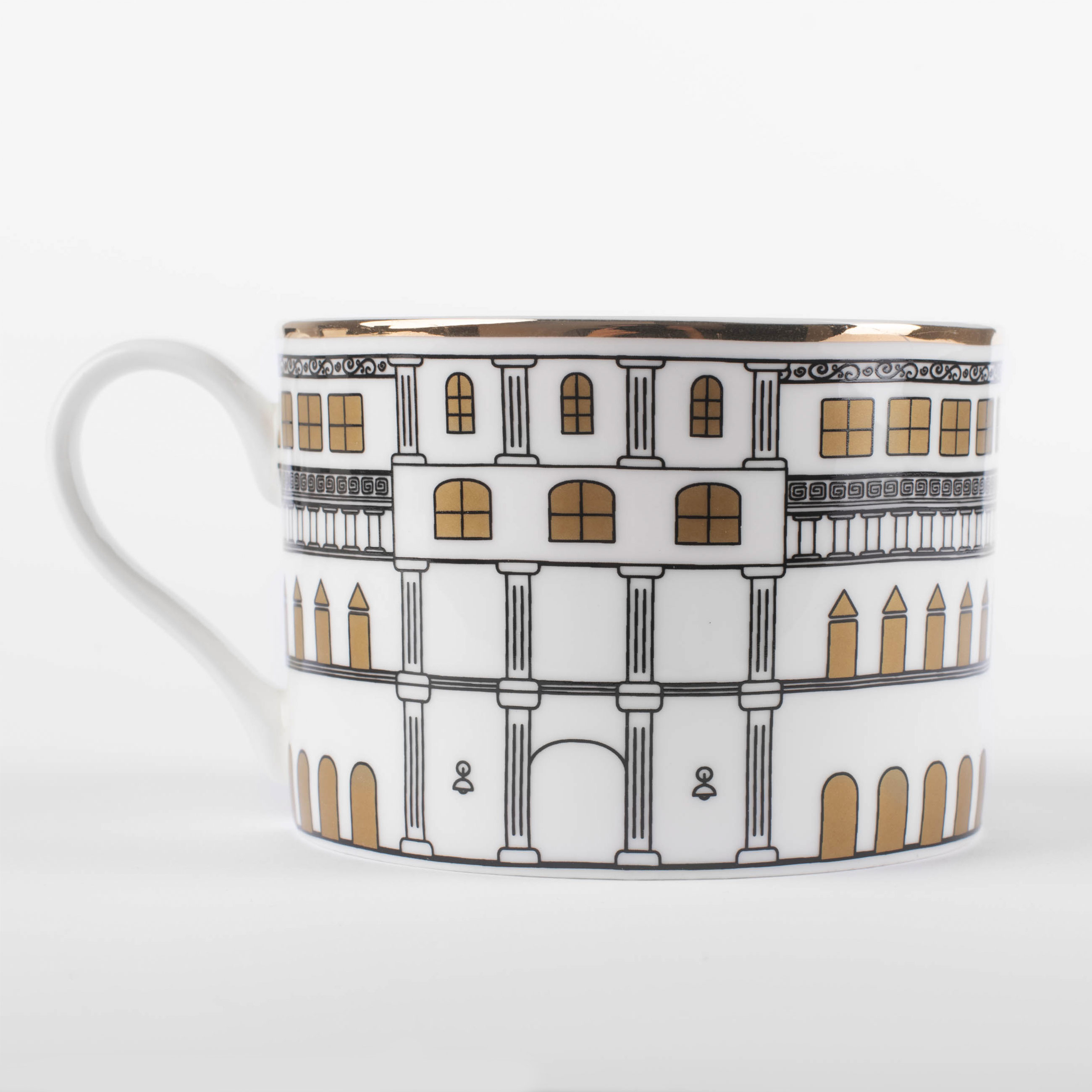 Пара чайная, 1 перс, 2 пр, 330 мл, фарфор F, белая, с золотистым кантом, Дом, House изображение № 4