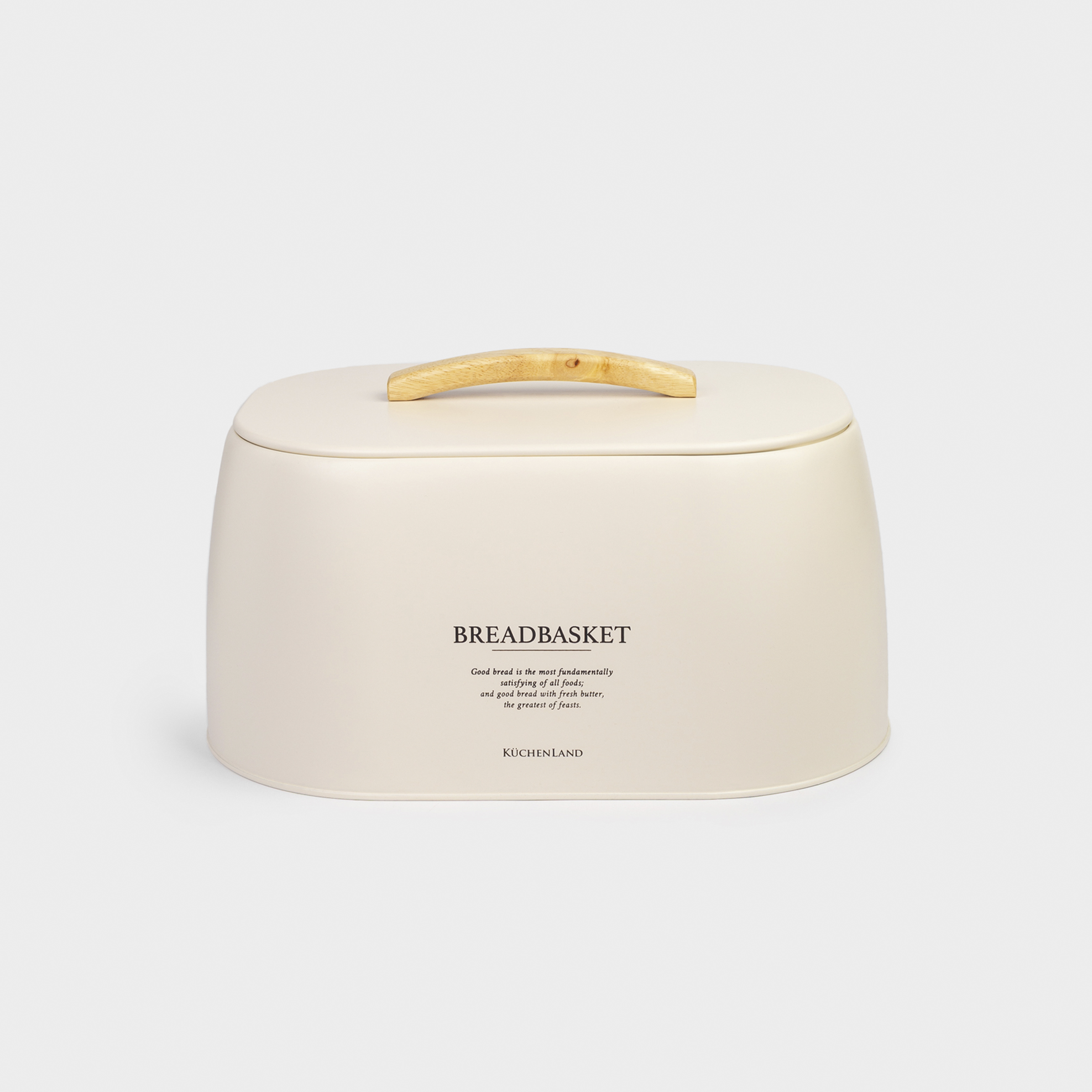 Хлебница 33х23х18 см металлдерево овальная молочная Course 4490₽