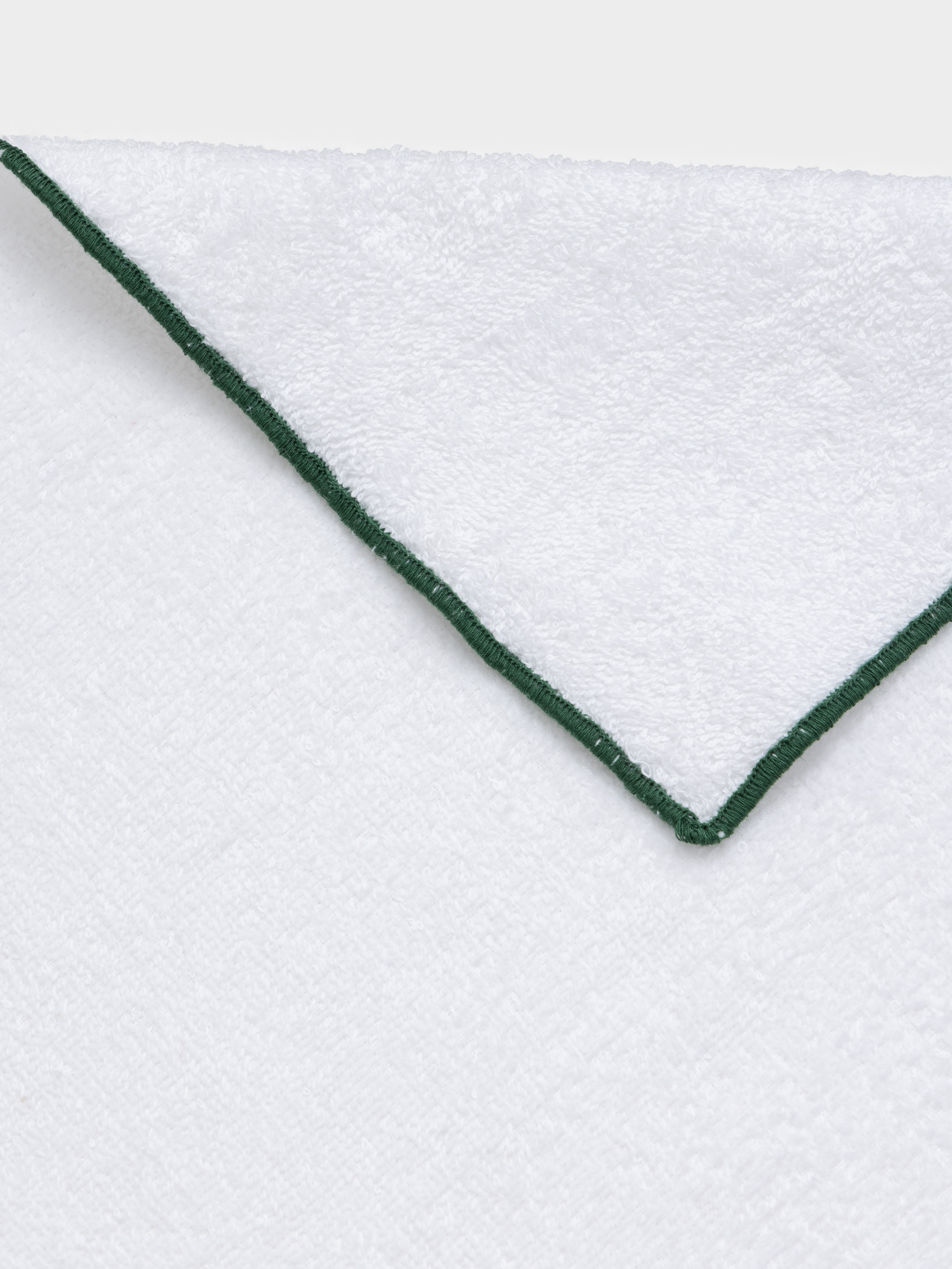 Полотенце кухонное, 40х60 см, хлопок, белое, с зеленым кантом, Домик и ели, Forest house, image-4