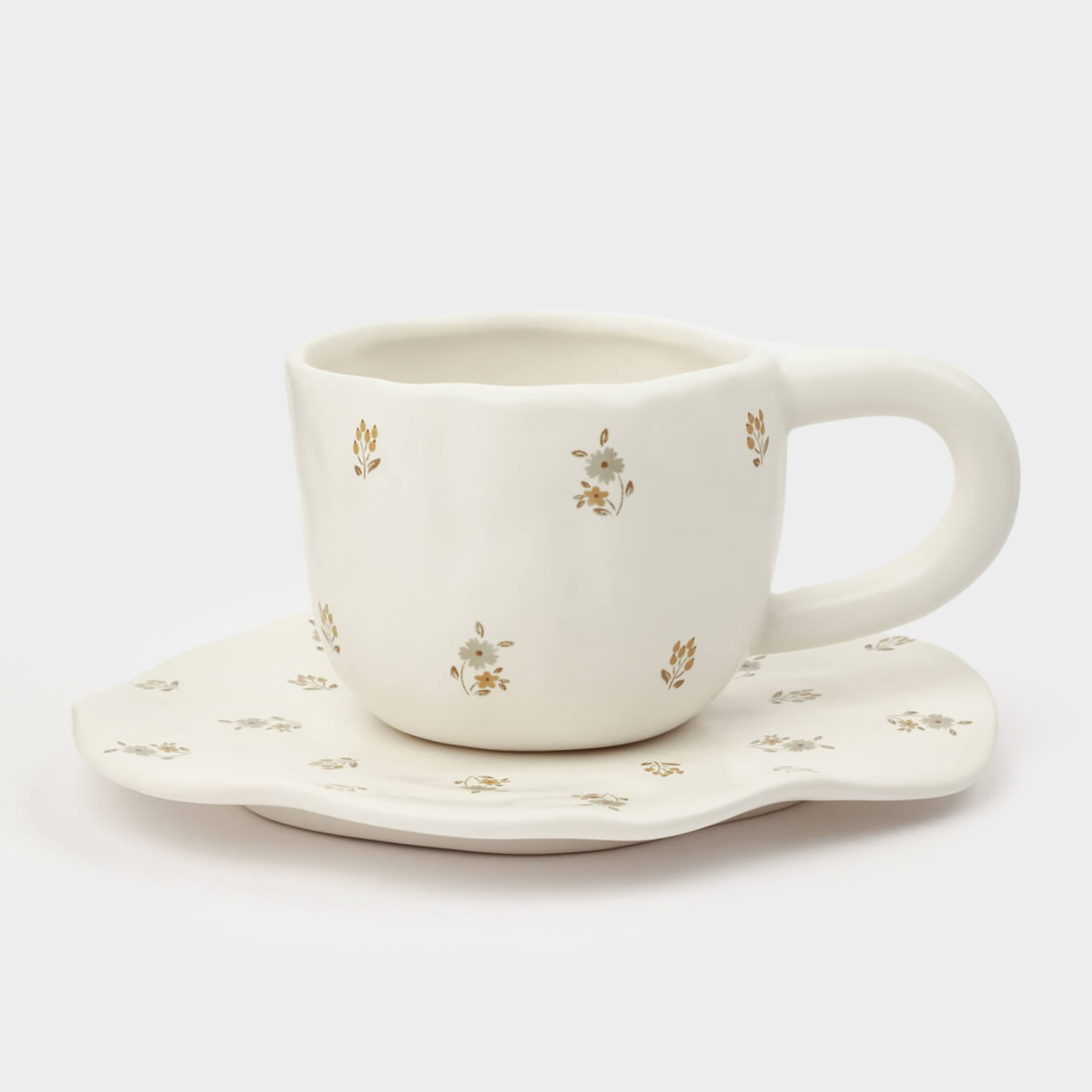 Пара чайная 1 перс 2 пр 460 мл керамика молочная Винтажные цветы La flore 1490₽