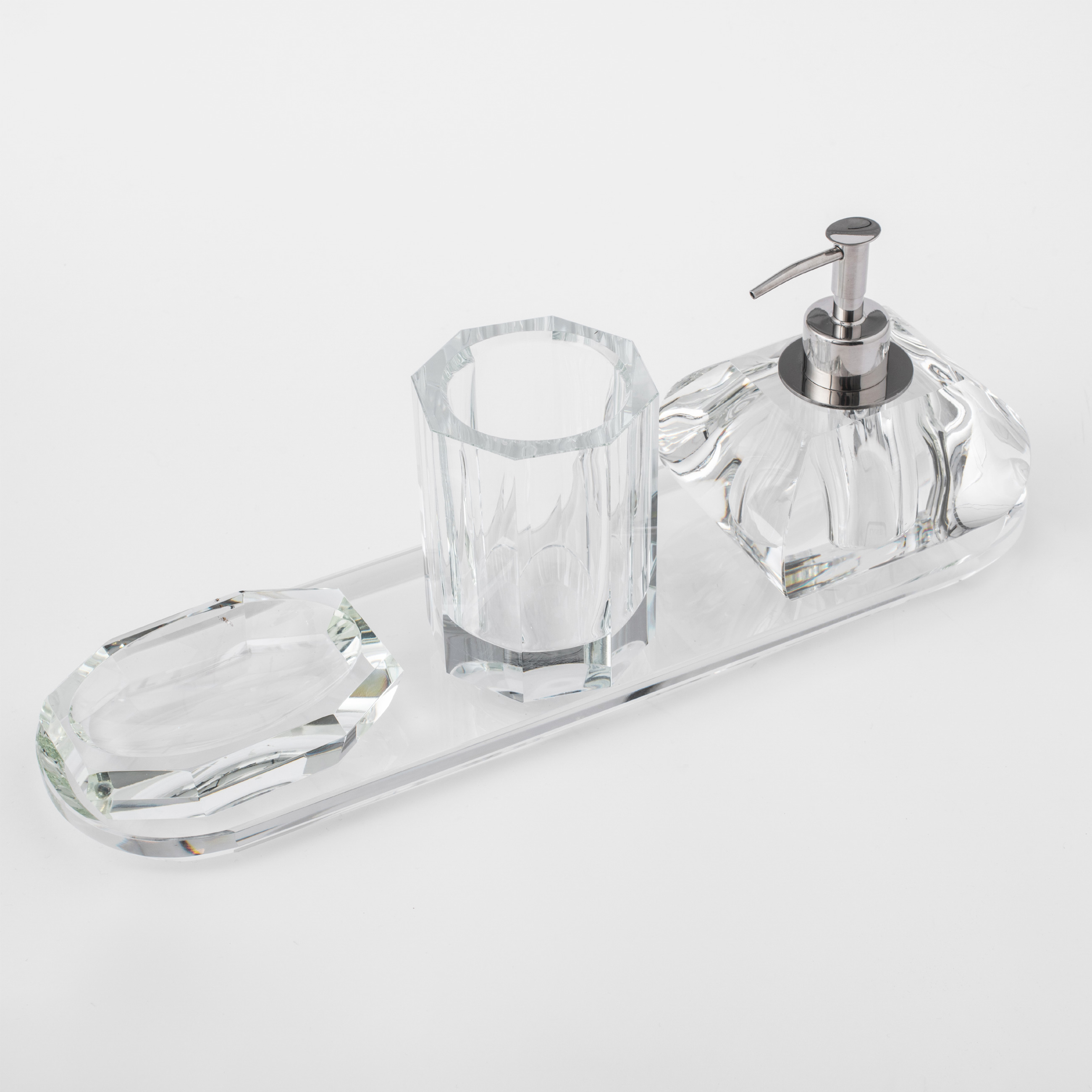 Поднос для ванной, 40х11 см, стекло, Lux crystal изображение № 9