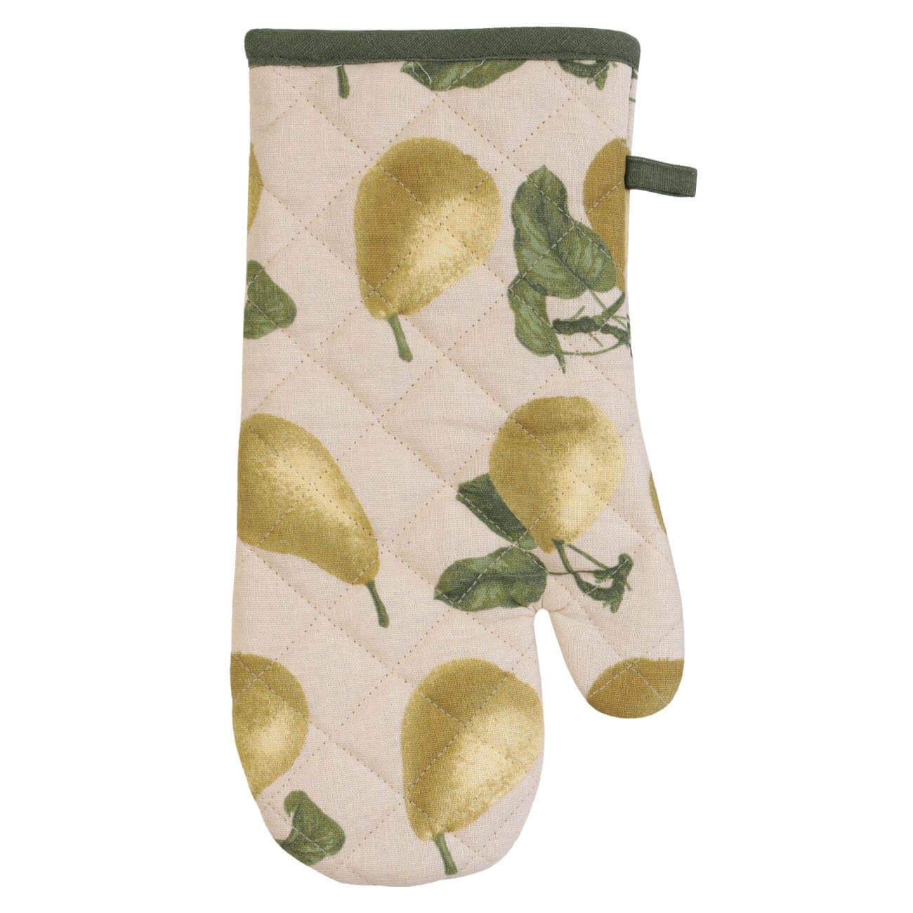 

Прихватка-варежка, 17х33 см, хлопок, бежевая, Груши, Pear garden