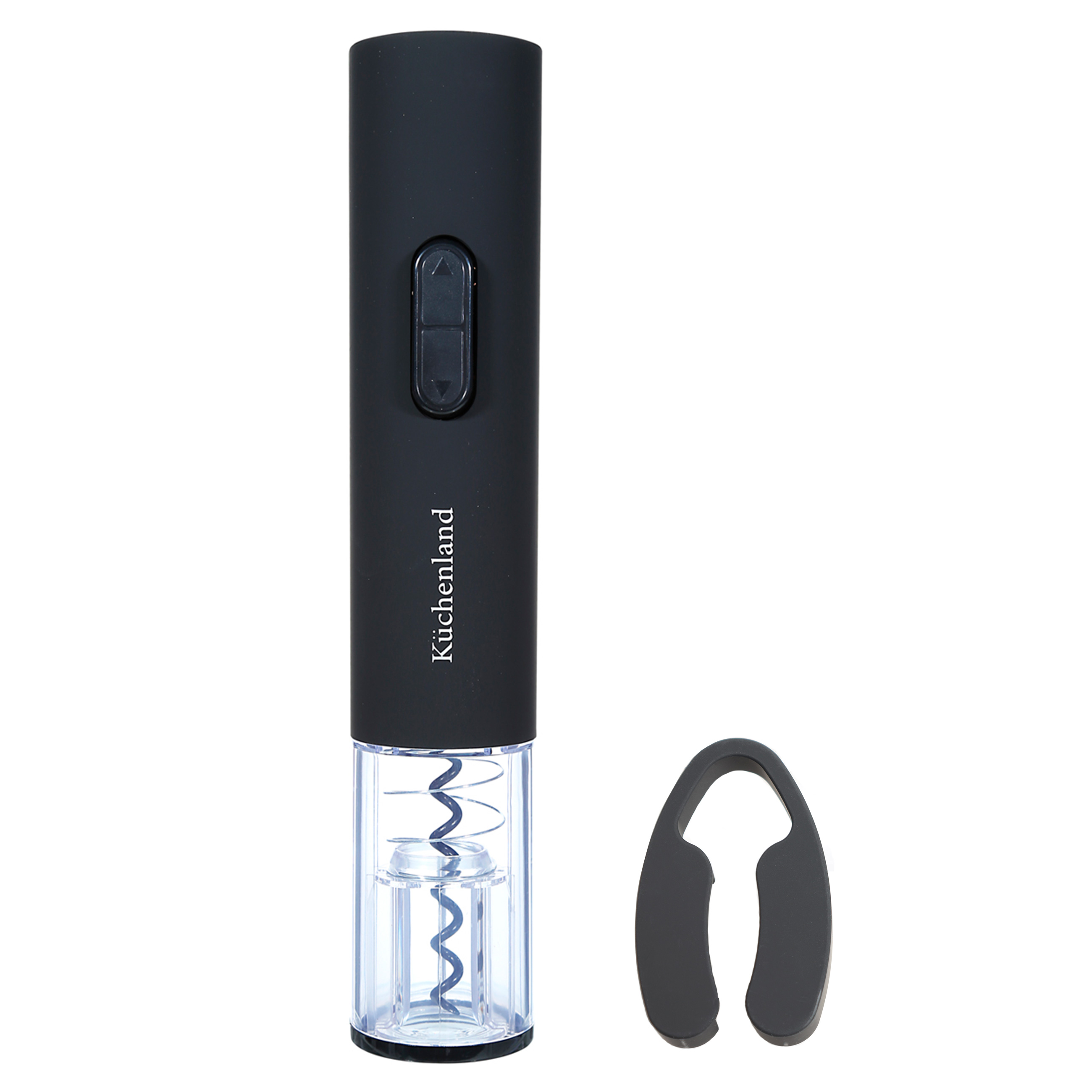 Kuchenland Штопор электрический 25 см с резаком для фольги пластик черный Bar 2490₽