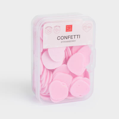 Мыло-конфетти, 1,5 см, 80 шт, розовое, Клубника, Сердце, Confetti ,image-0