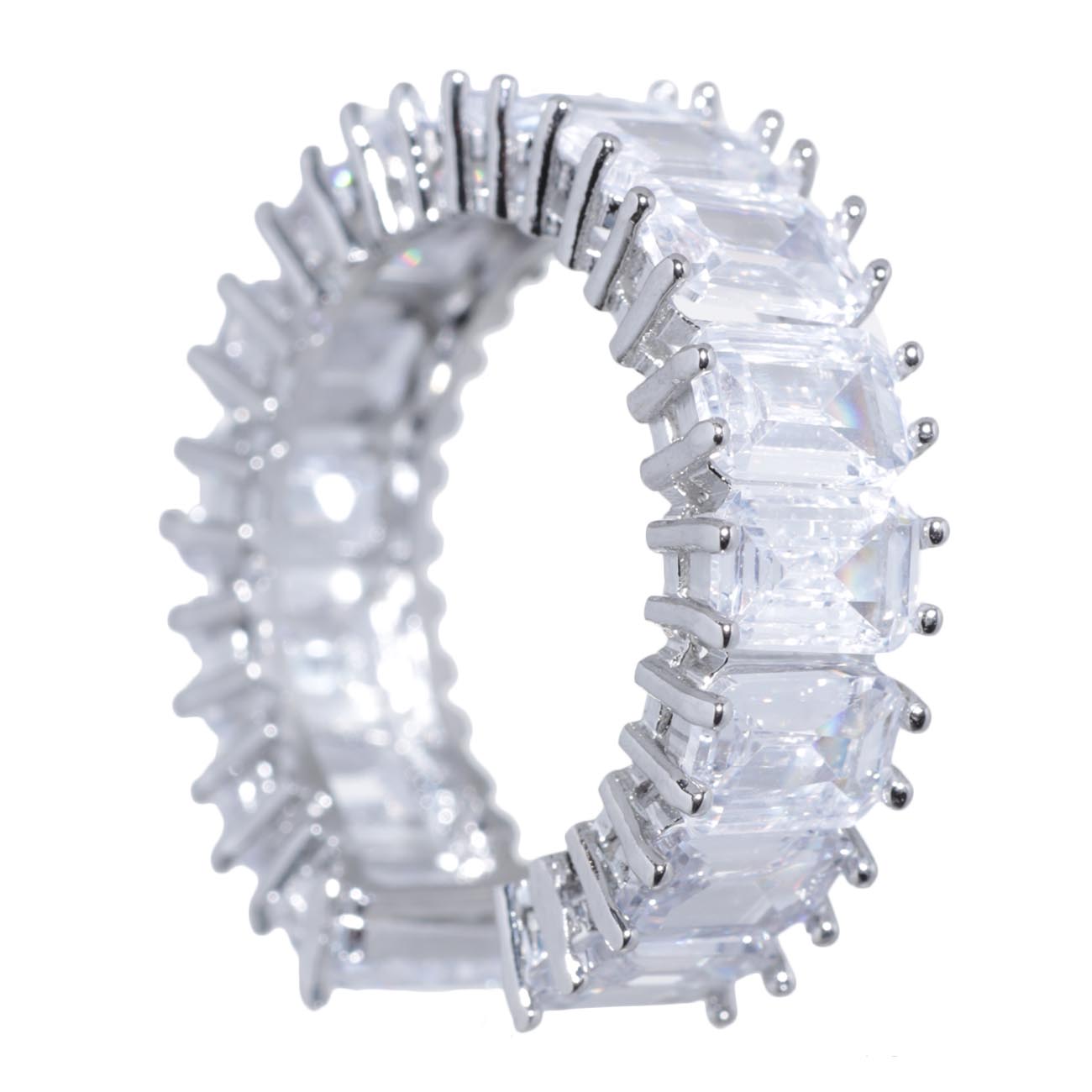 Кольцо, р. S-M, единый размер, металл/стекло, серебристое, Кристаллы, Jewelry crystal изображение № 5