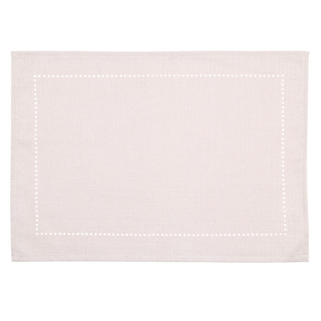 

Салфетка под приборы, 30х45 см, полиэстер, прямоугольная, кремовая, Hemstitch
