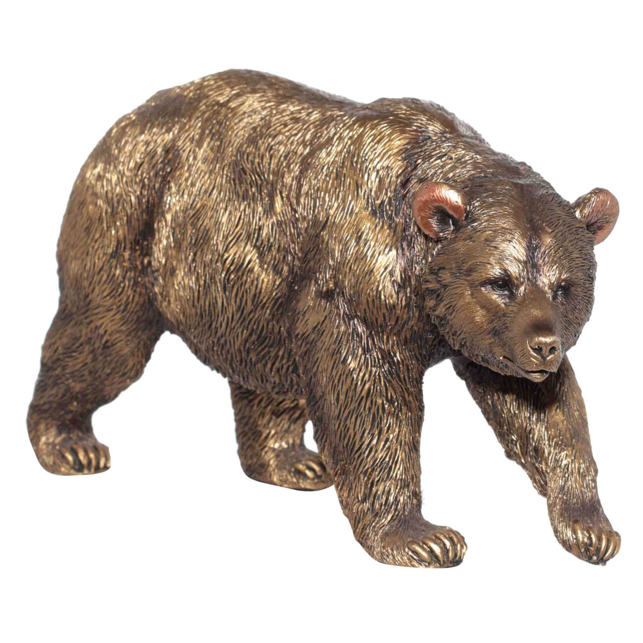 Статуэтка, 22 см, полирезин, бронзовая, Медведь, Bear