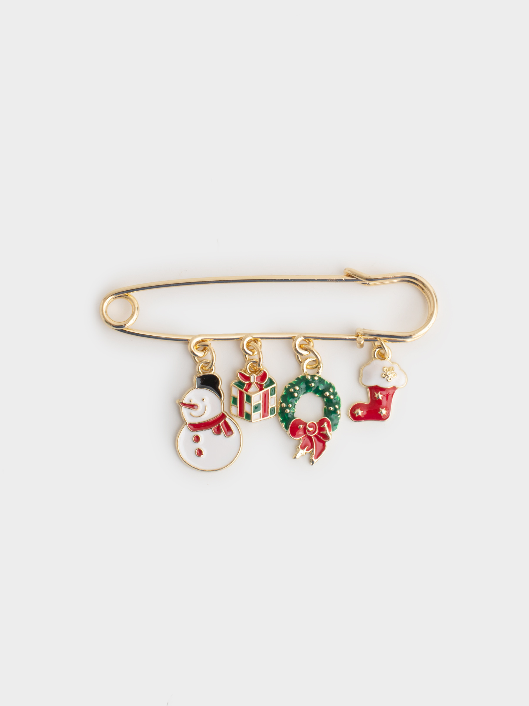 Брошь, 7 см, металл, золотистая, Атрибуты праздника, Jewelry christmas, image-0