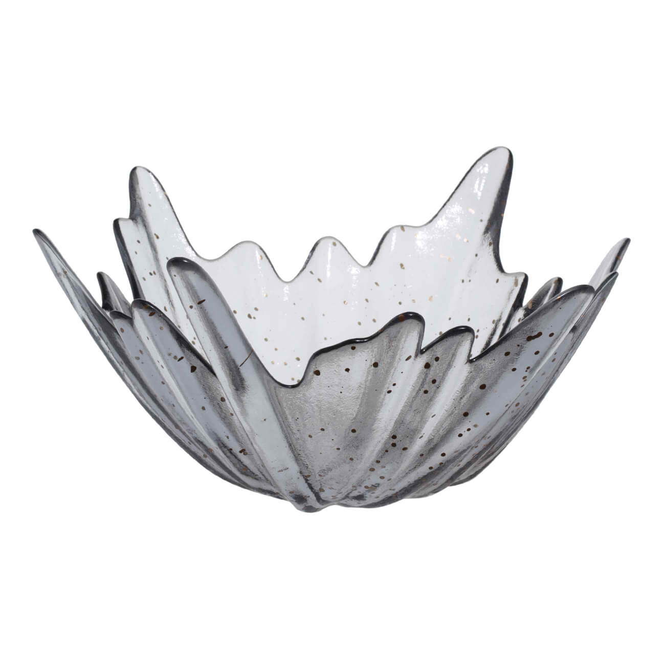 

Ваза для фруктов, 33х28 см, стекло Р, серая, Лист, Leaves