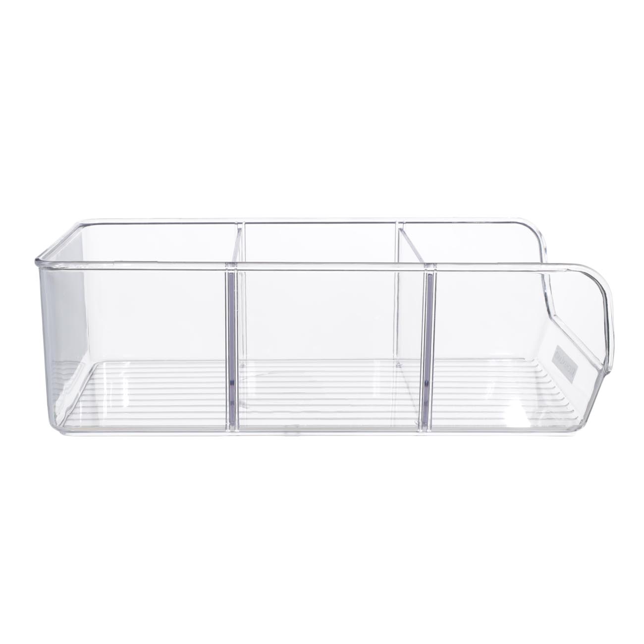 Ящик-органайзер для холодильника, 27х14 см, 3 отд, пластик, Basic изображение № 4