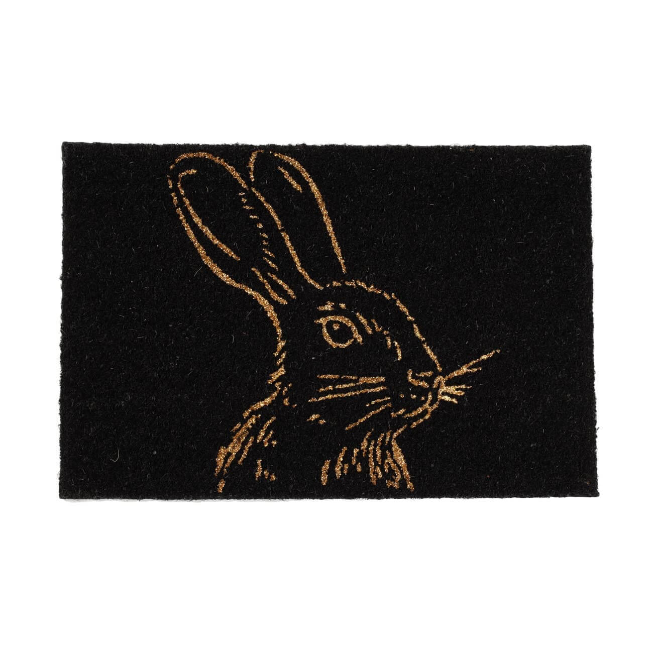

Коврик придверный, 40х60 см, с блестками, кокос/пвх, черный, Кролик, Rabbit