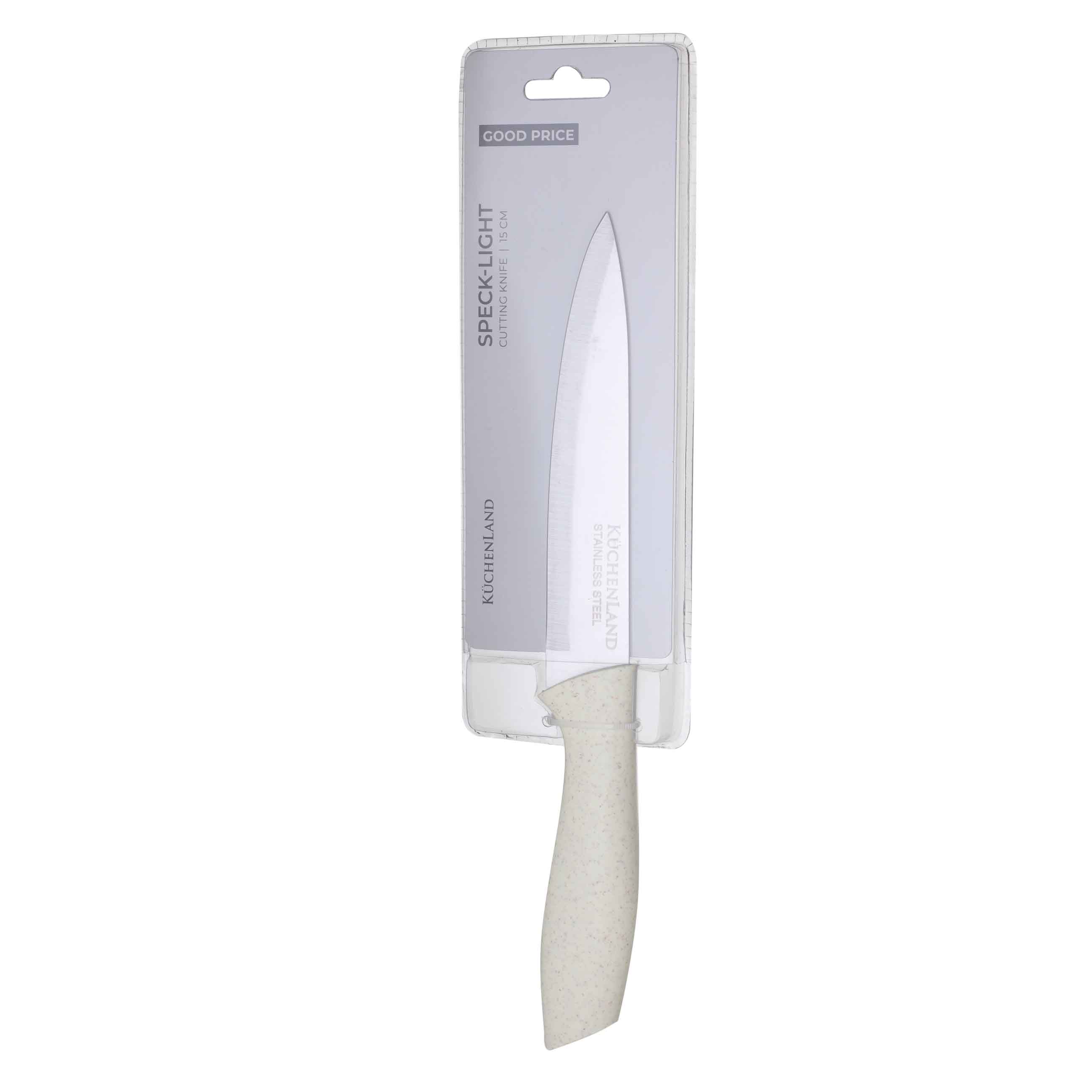 Нож для нарезки, 15 см, сталь/пластик, молочный, Speck-light изображение № 2