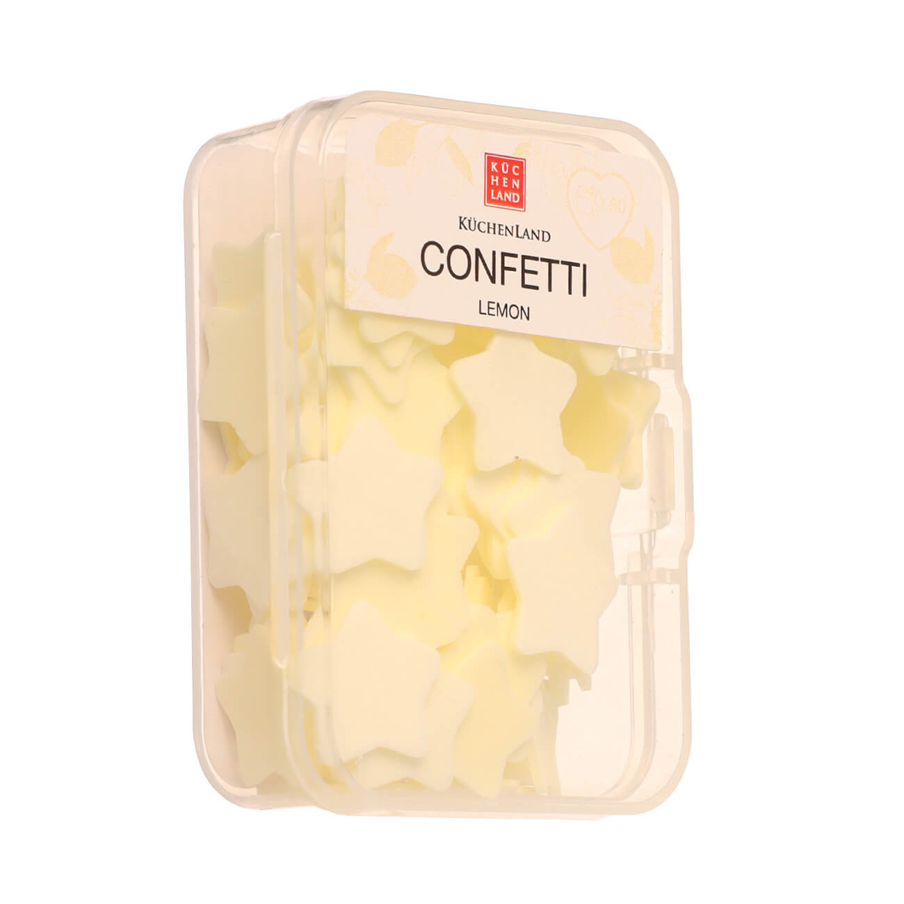 Мыло-конфетти, 1,5 см, 80 шт, желтое, звезда, Лимон, Confetti