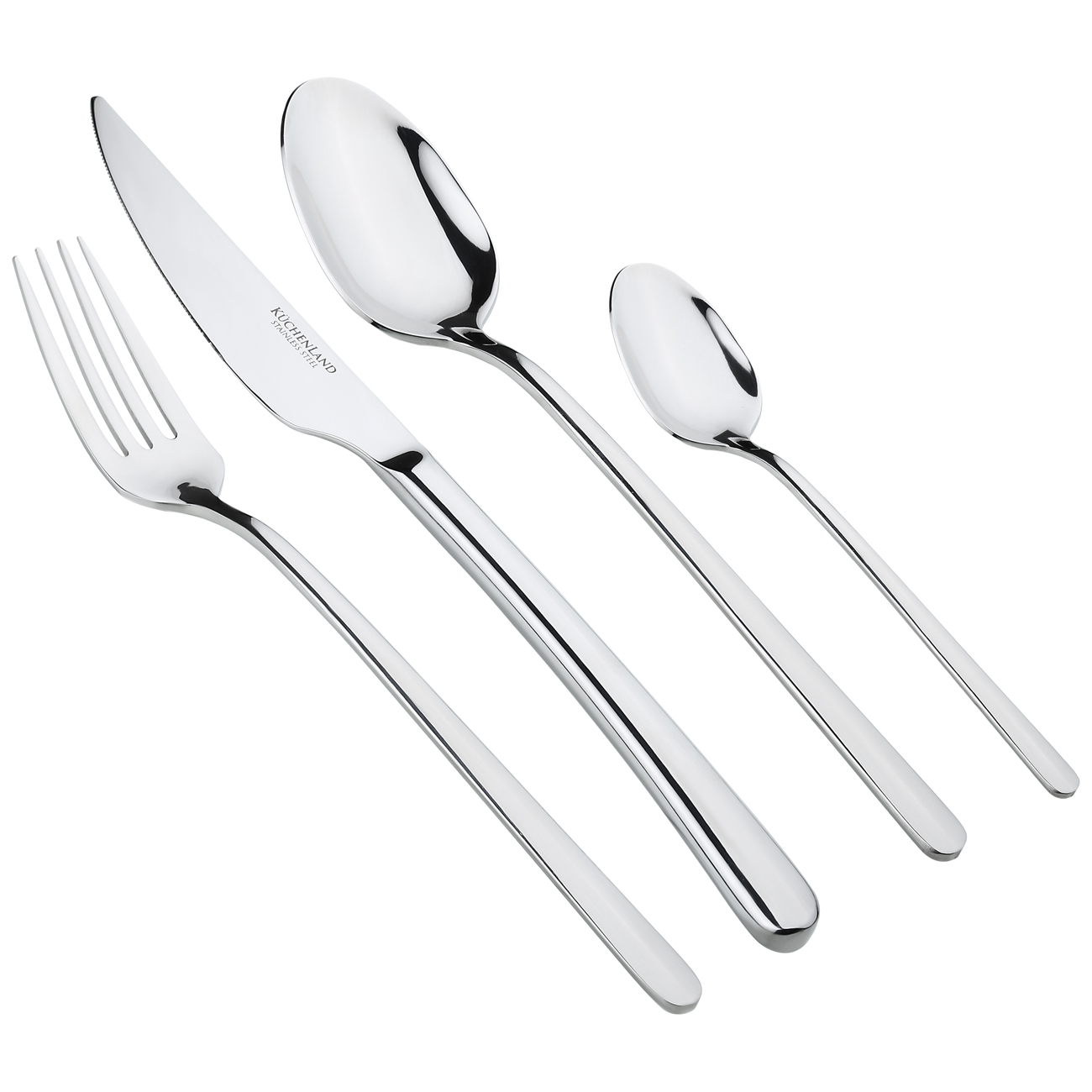 Kuchenland Столовые приборы 6 перс 24 пр сталь Toscana 11990₽