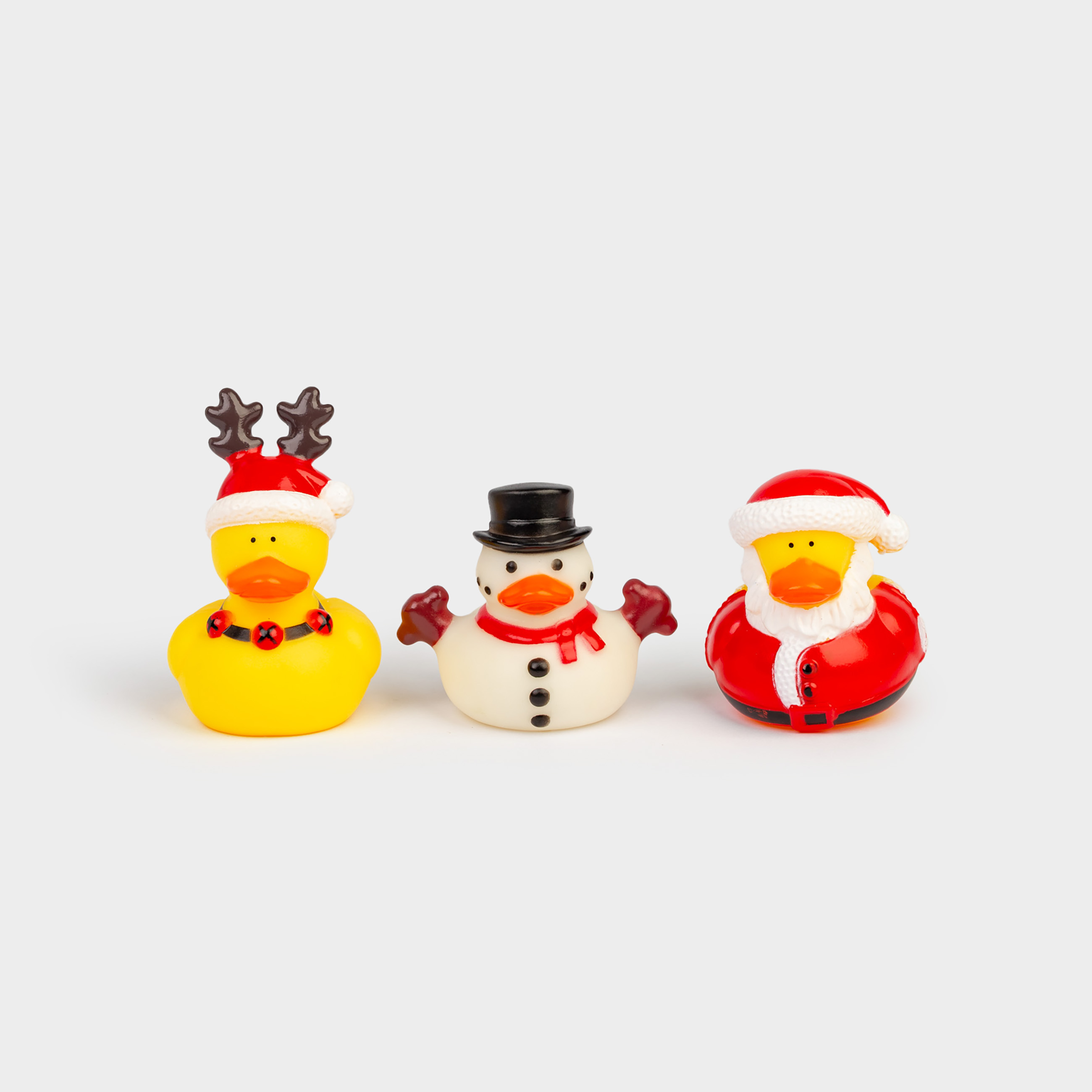 Игрушка для купания, 5 см, 3 шт, ПВХ, Утки в новогодних костюмах, Duck yellow, image-0