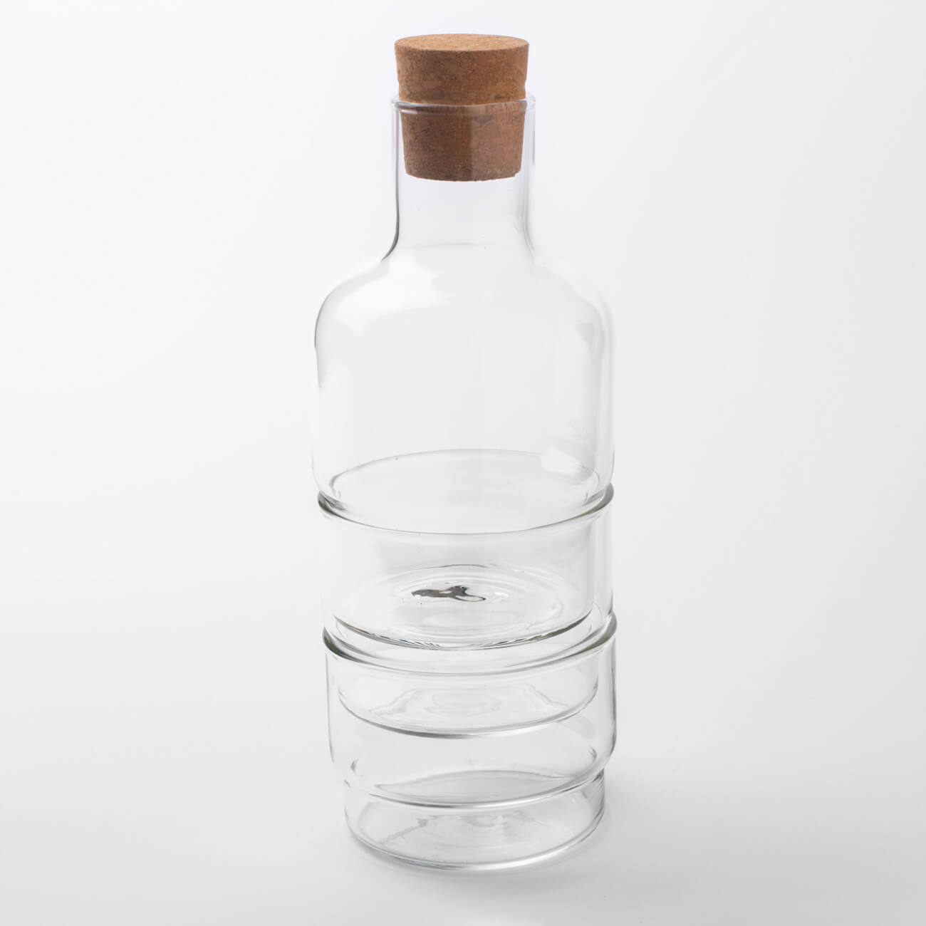 Набор для виски, 2 перс, 3 пр, графин/стаканы, стекло Б/пробка, Clear cork изображение № 1