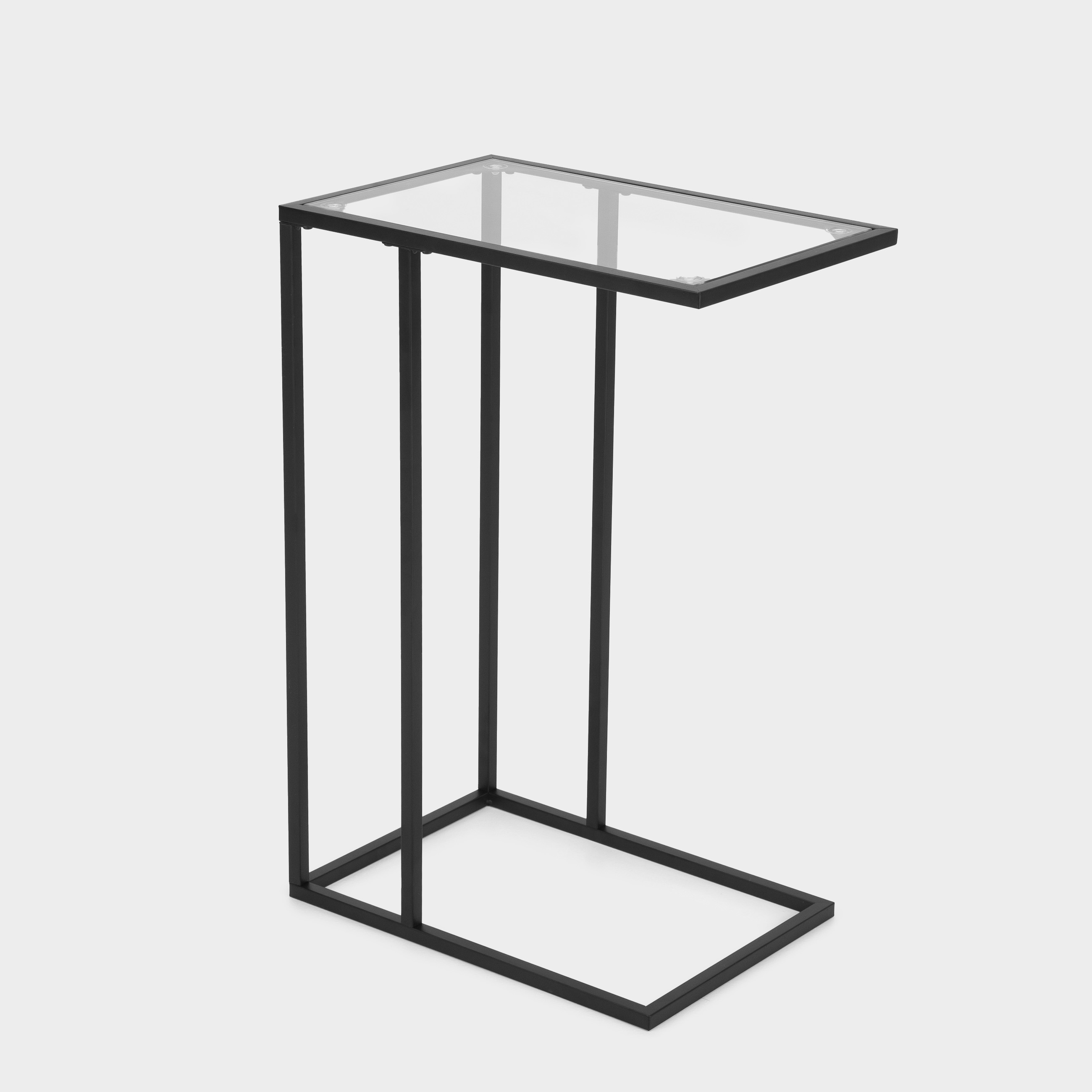 Подставка для подноса 60 см металлстекло прямоугольная черная Black style 3493₽