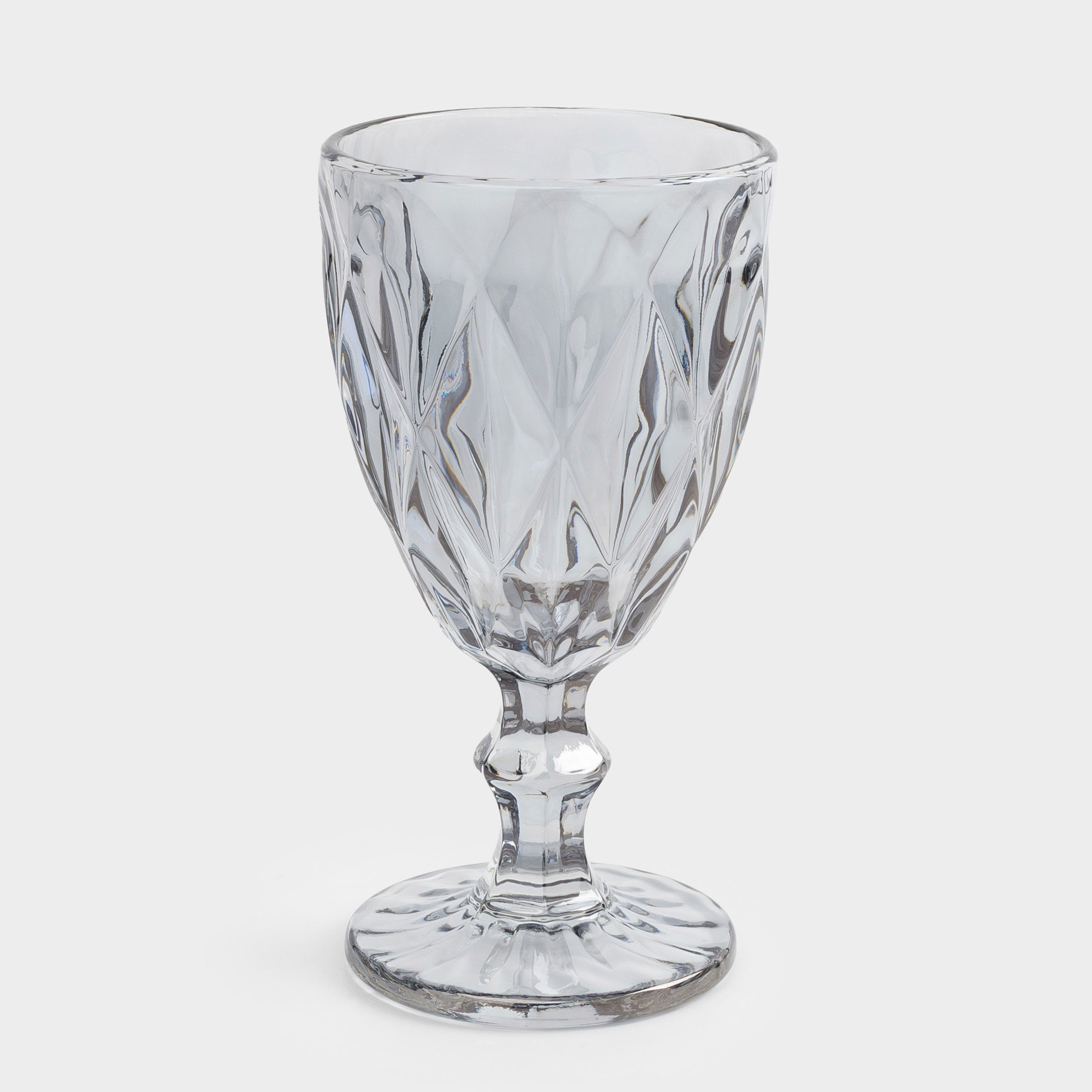 Kuchenland Бокал-кубок для вина 300 мл стекло Р серый Rhomb color 499₽