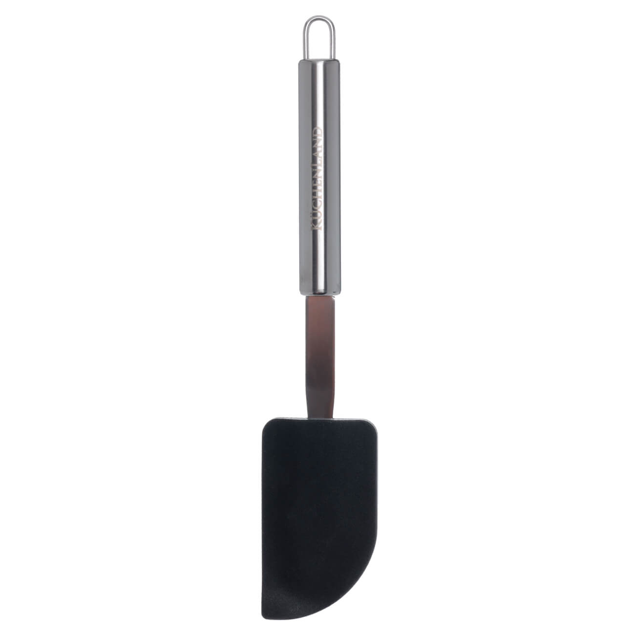 Лопатка-шпатель, 26 см, силикон/сталь, черная, Spiro изображение № 1