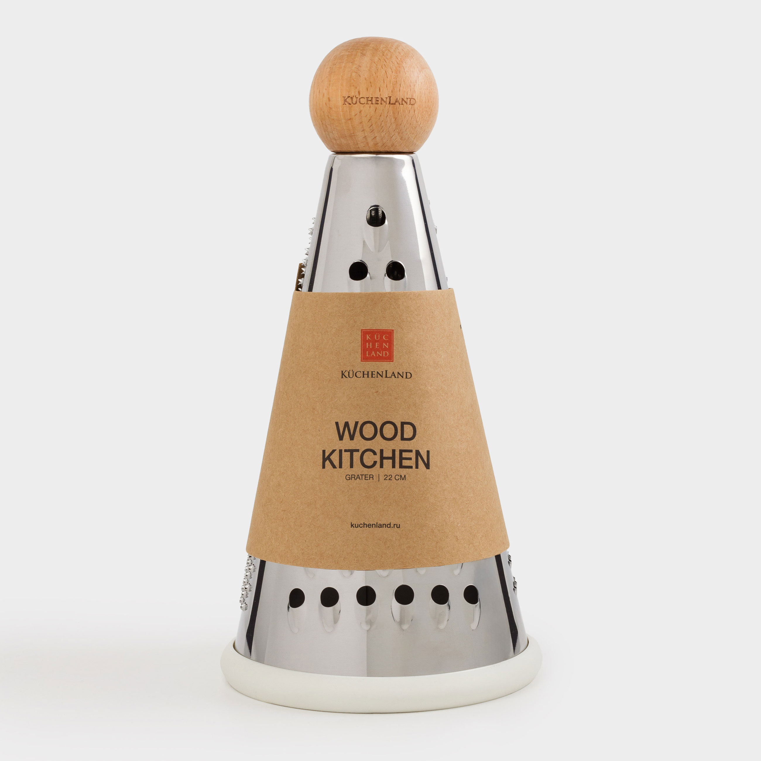 Терка, 20 см, сталь/дерево, круглая, бежевая, Wood kitchen, image-5