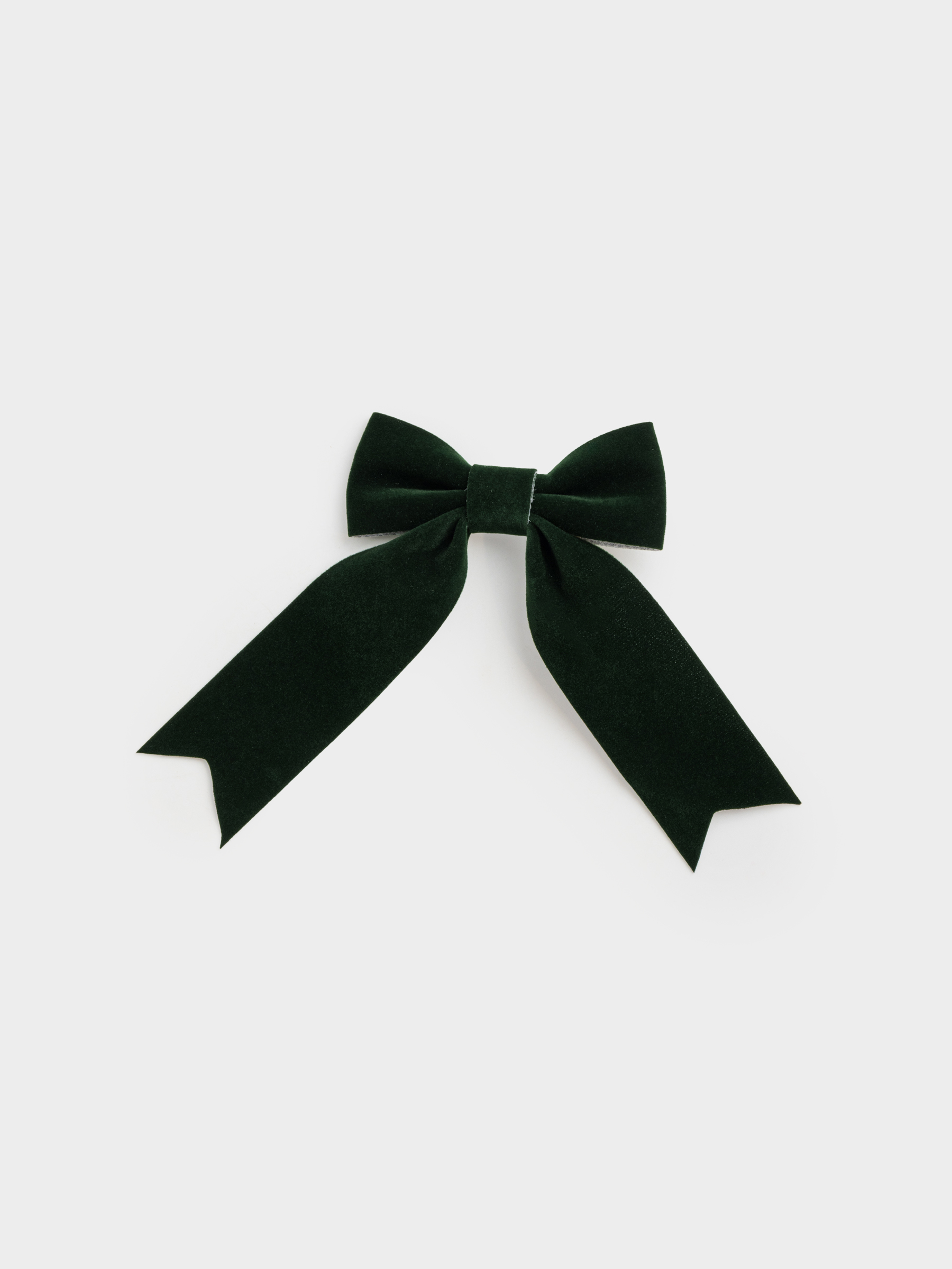 Украшение декоративное, 15 см, на клипсе, полиэстер, зеленое, Бант, Bow velvet, image-0